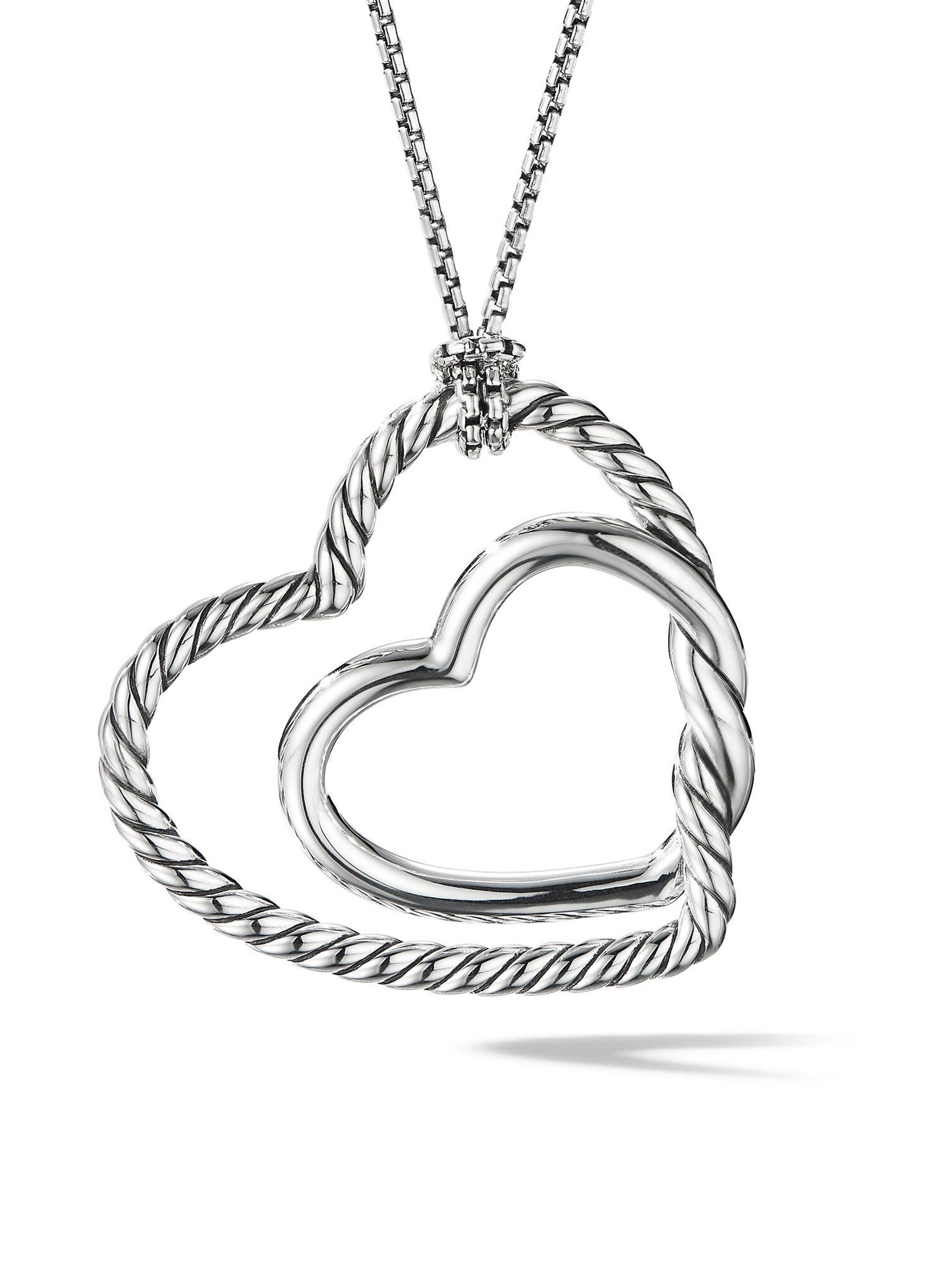 David Yurman Women's Continuance Heart Necklace - Sterling Silver