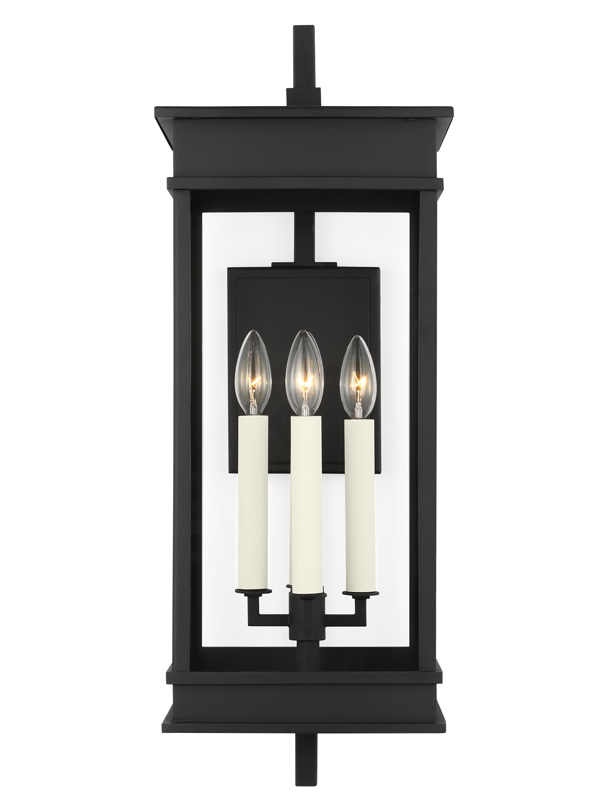 Chapman & Myers Cupertino Bracket Wall Lantern - Textured Black Large - Women's Home
