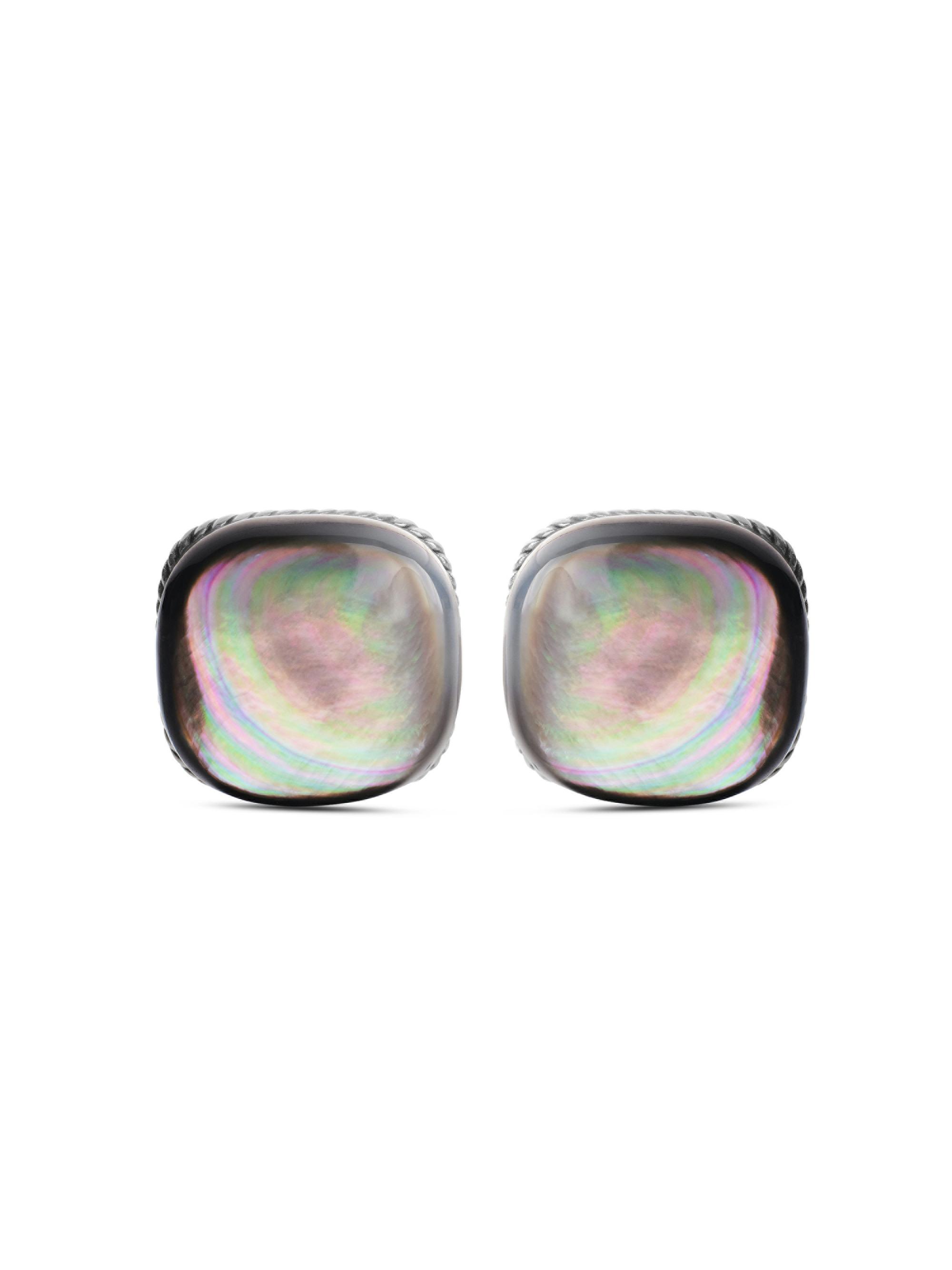 David Yurman Men's Streamline Cushion Cufflinks in Sterling Silver - Black Onyx