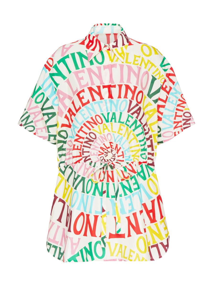【関税&送料込】Valentino Garavani Printed Poplin Valentino Valentino Garavani Loop Poplin Dress | Saks Fifth Avenue