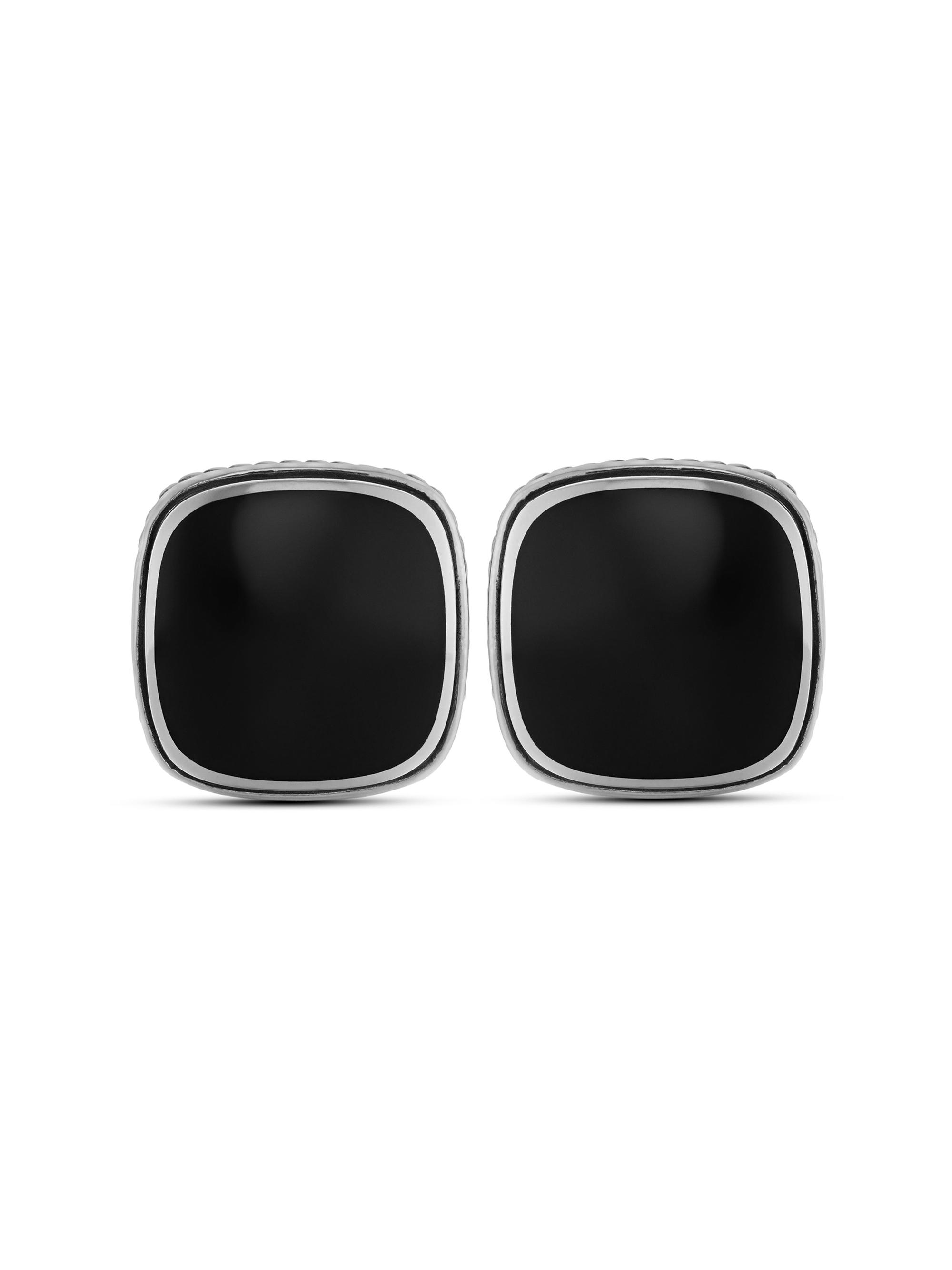David Yurman Men's Streamline Inlay Cufflinks in Sterling Silver - Black Onyx