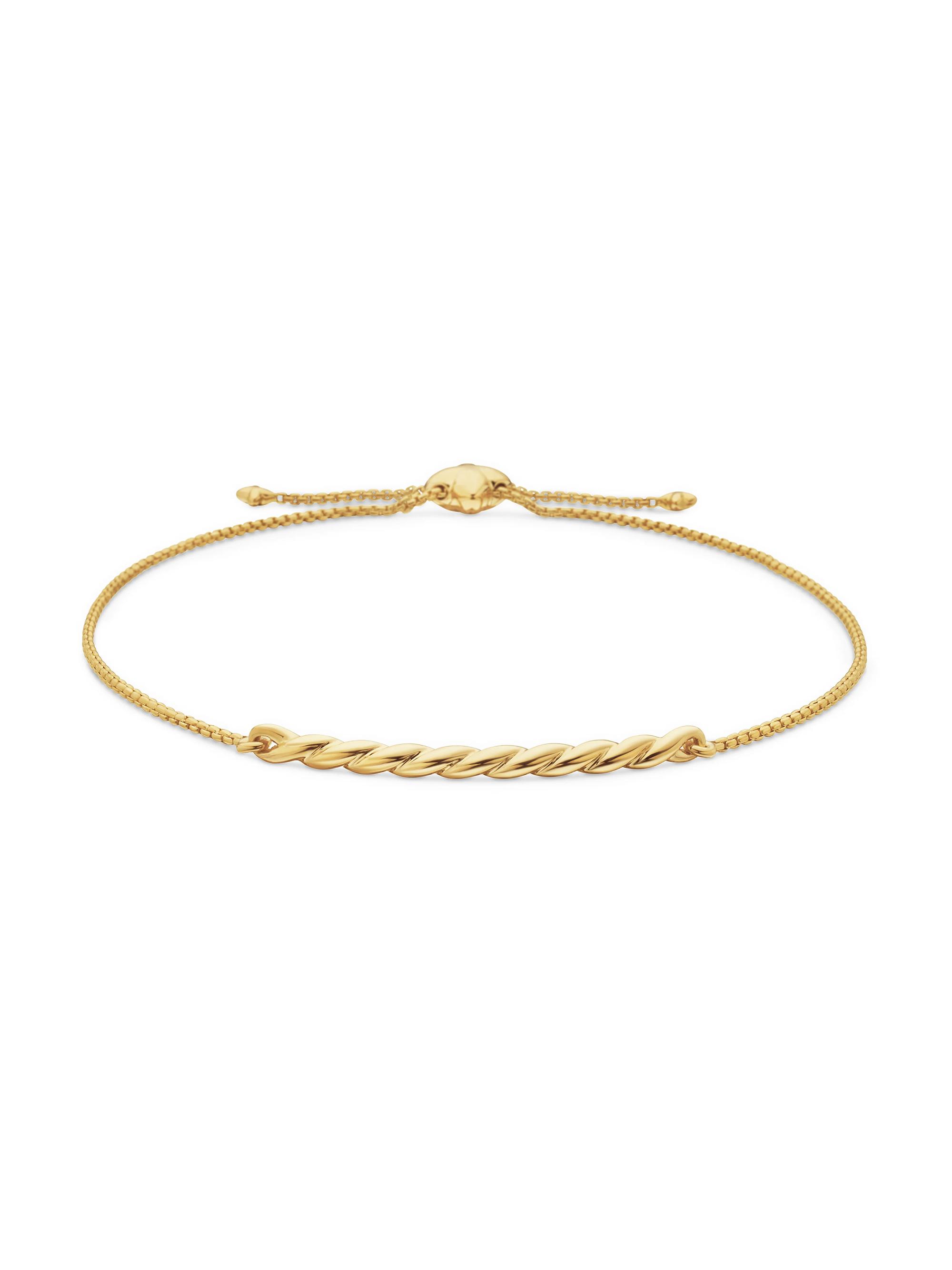 David Yurman Women's Petite Flex Station Chain Bracelet in 18K Yellow Gold - Yellow Gold