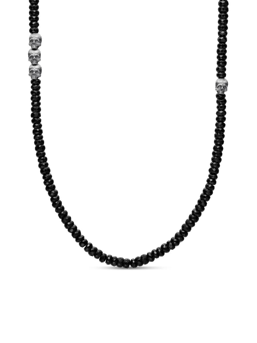 David Yurman Memento Mori Skull Station Necklace in Sterling Silver ...
