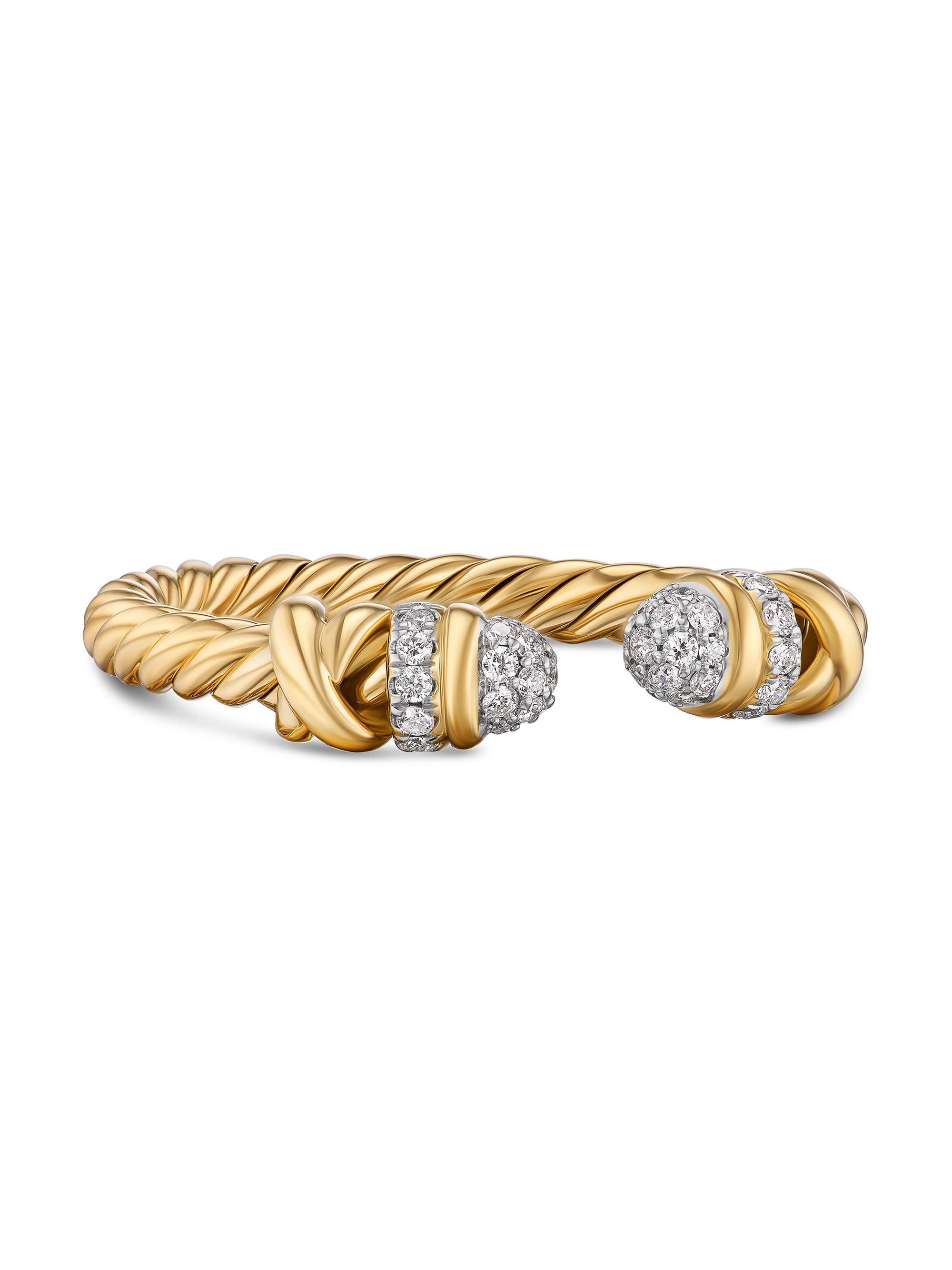 David Yurman Women's Petite Helena Open Ring in 1K Yellow Gold - Yellow Gold
