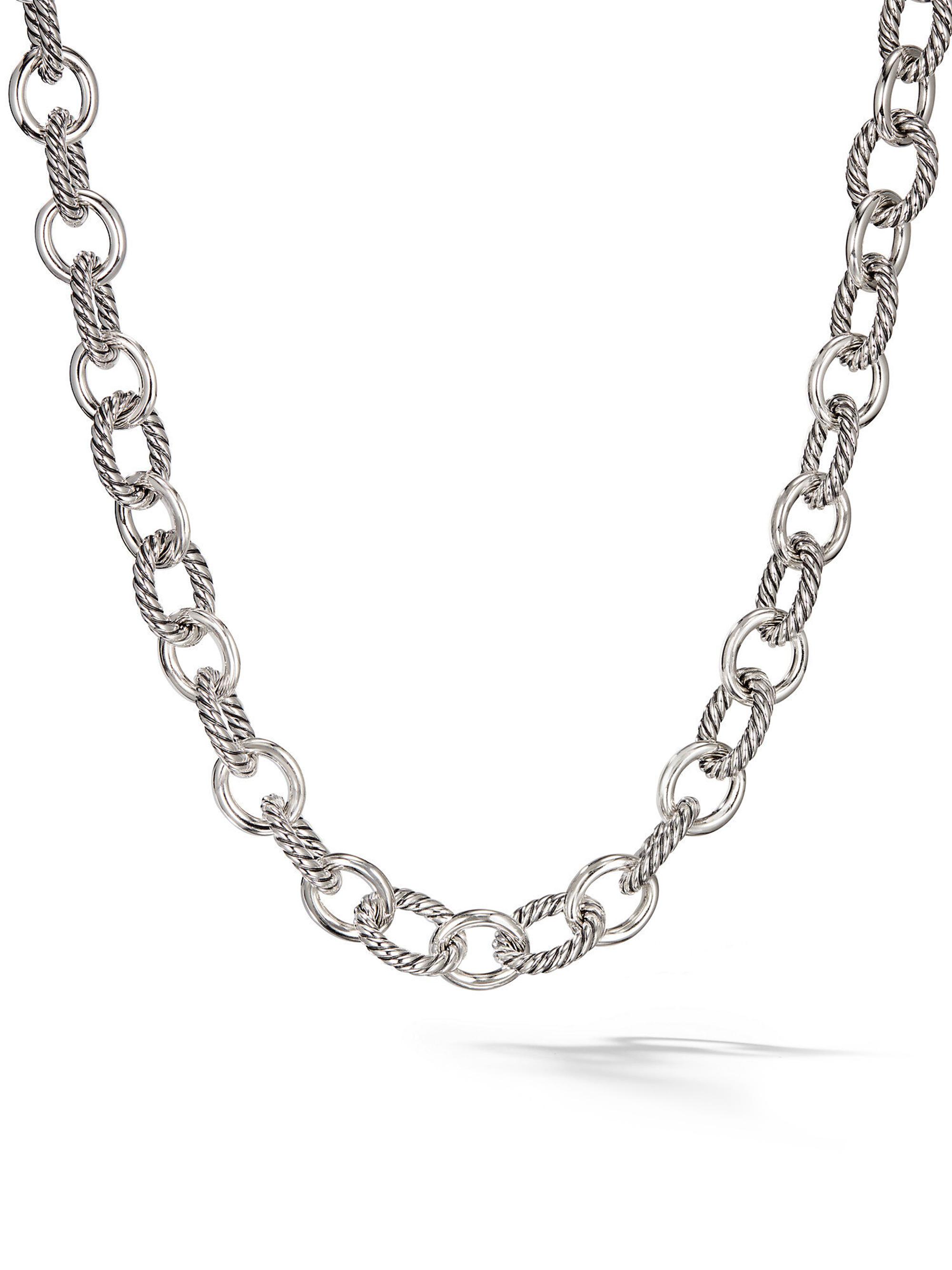 David Yurman Women's Oval Link Chain Necklace - Sterling Silver