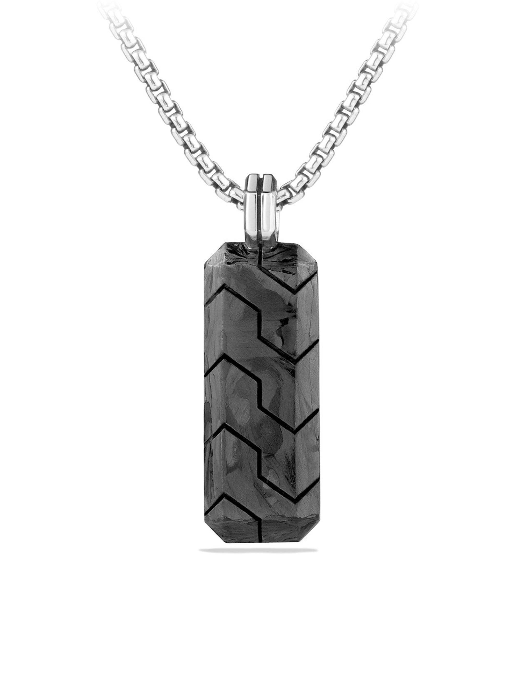David Yurman Men's Forged Carbon Ingot Tag - Carbon