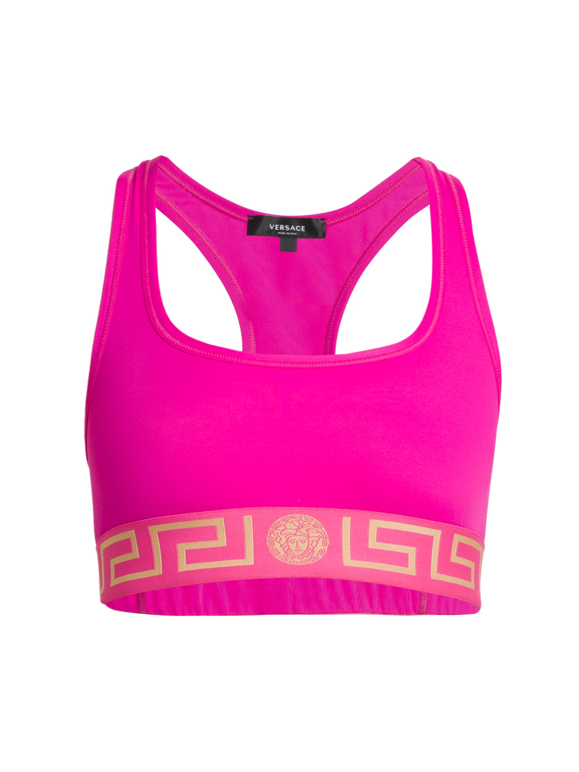 Versace Women's Greca Sports Bra - Water Lily