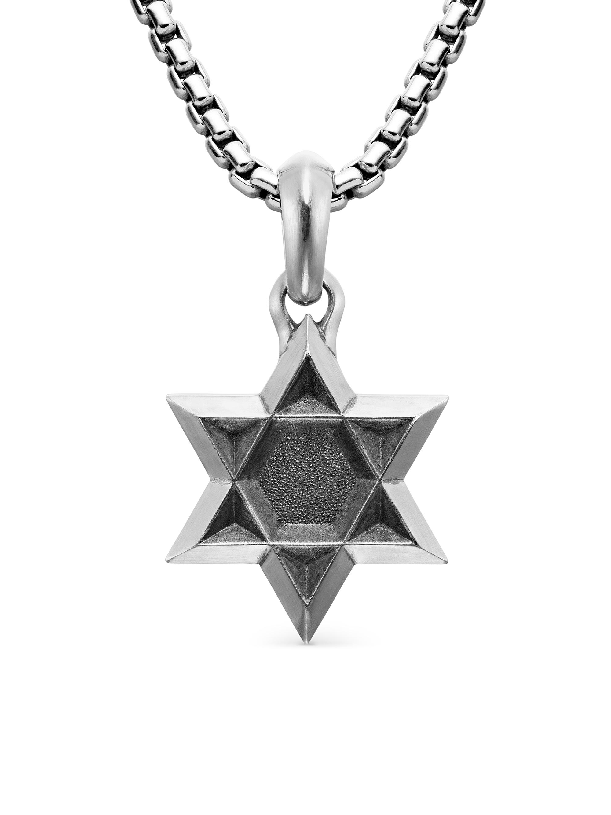David Yurman Men's Star of David Amulet in Sterling Silver, 34.7mm - Silver