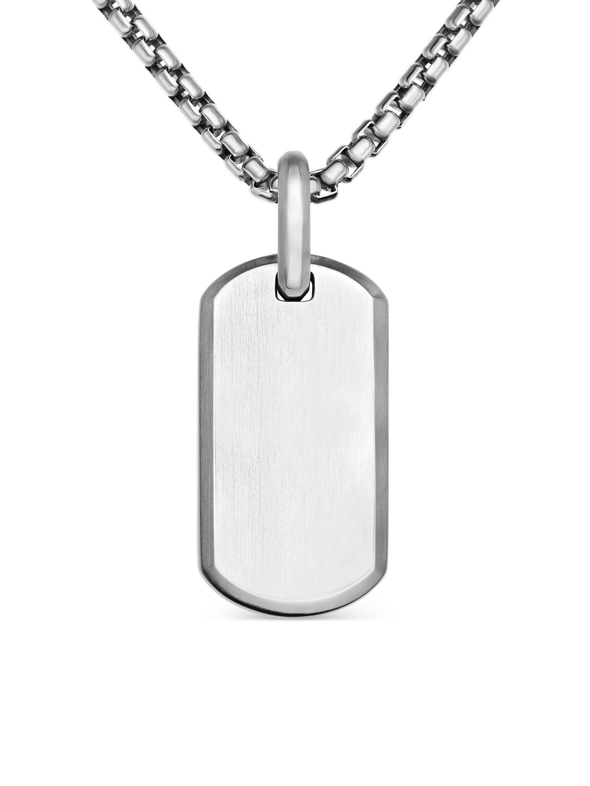 David Yurman Men's Chevron Tag in Sterling Silver - Silver