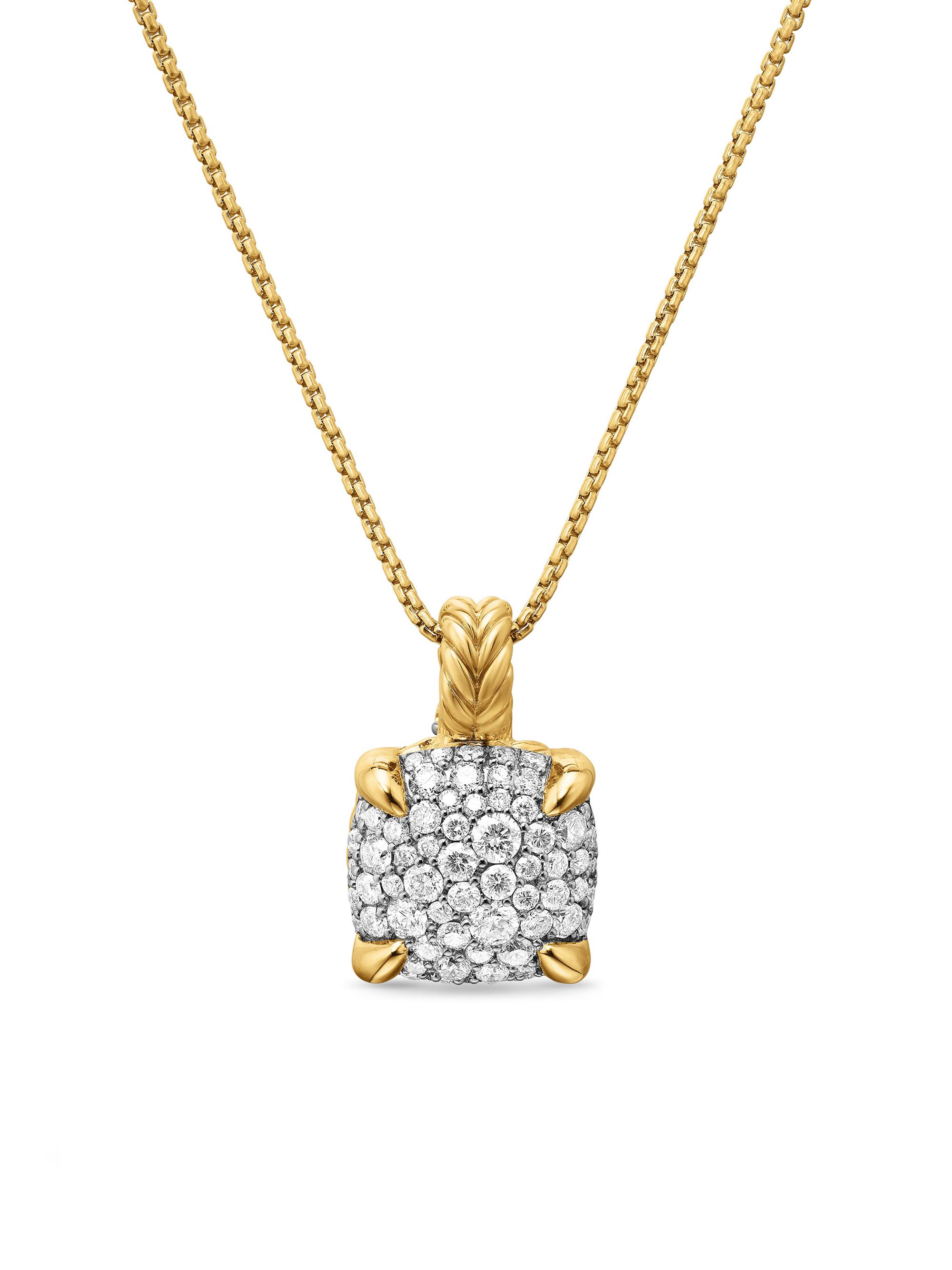 David Yurman Women's Chatelaine Pendant Necklace in K Yellow Gold - Diamond