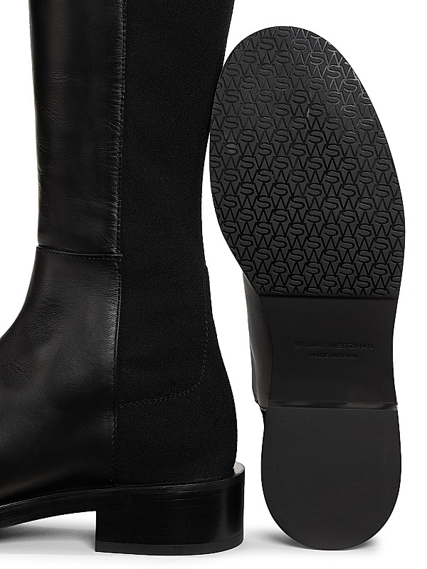 Shop Stuart Weitzman 5050 Bold 40MM Suede & Garbadine Boots Shop Stuart Weitzman 5050 Bold 40MM Suede & Garbadine Boots