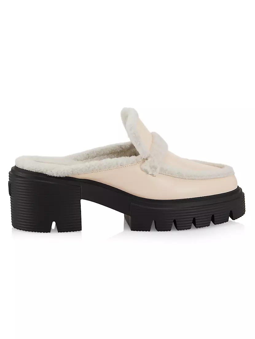 Saint Laurent Women's Nu Pieds Leather Slide Sandals - Black Size 5