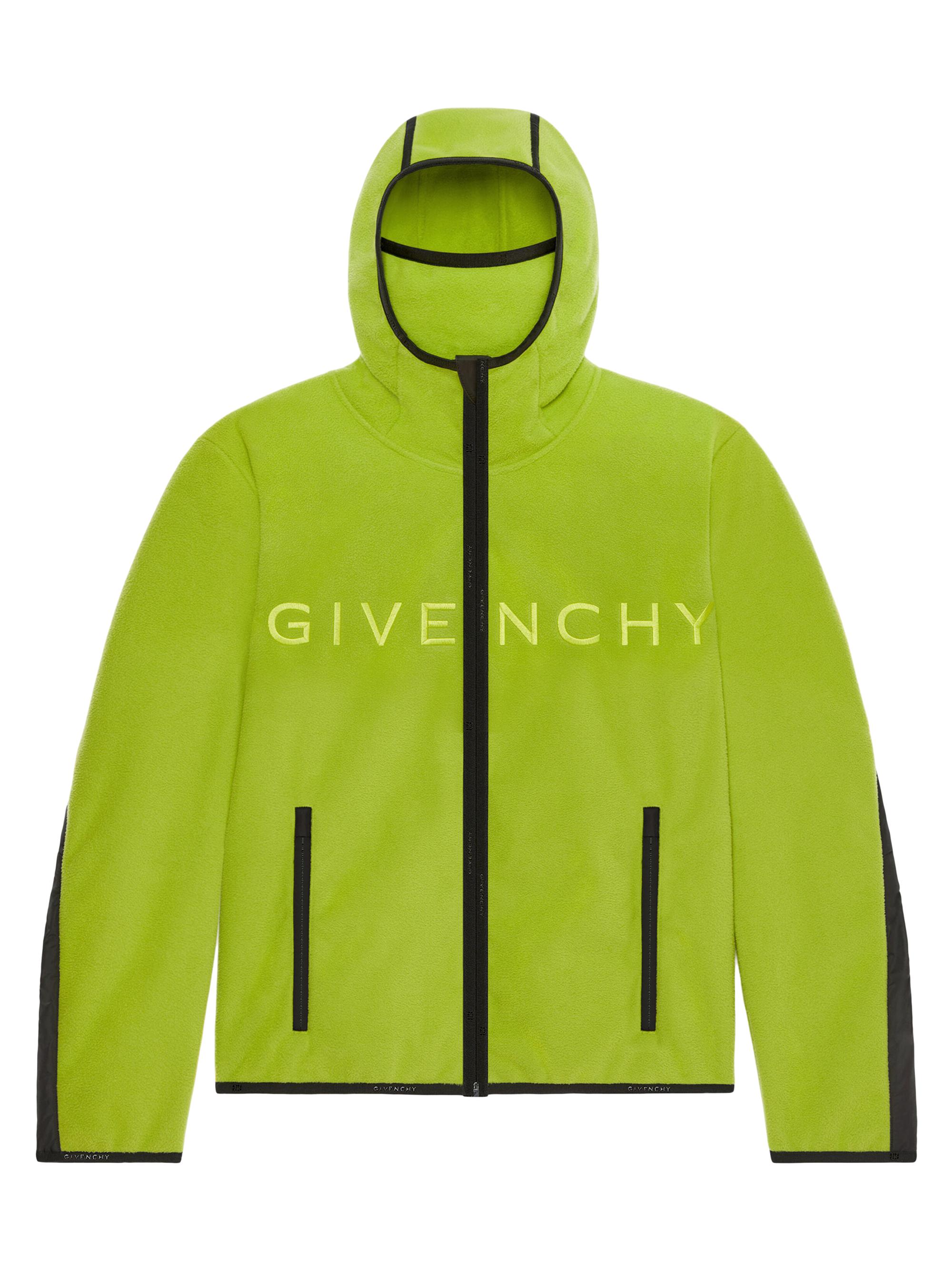 Givenchy Men's Fleece Jacket With Hood - Citrus Green