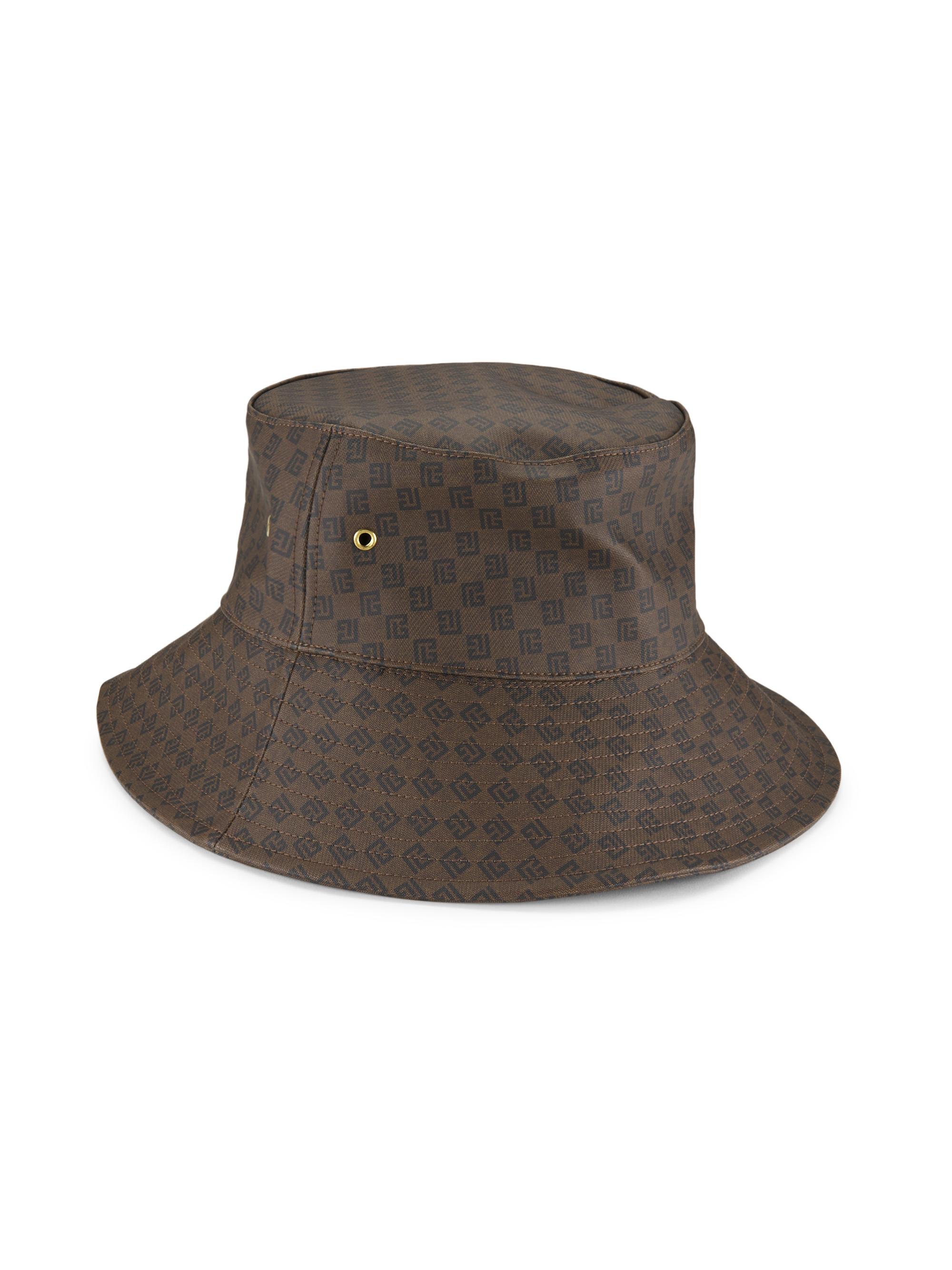 BALMAIN バケットハット リネン モノグラム Balmain Logo Print Bucket Hat | Saks Fifth Avenue