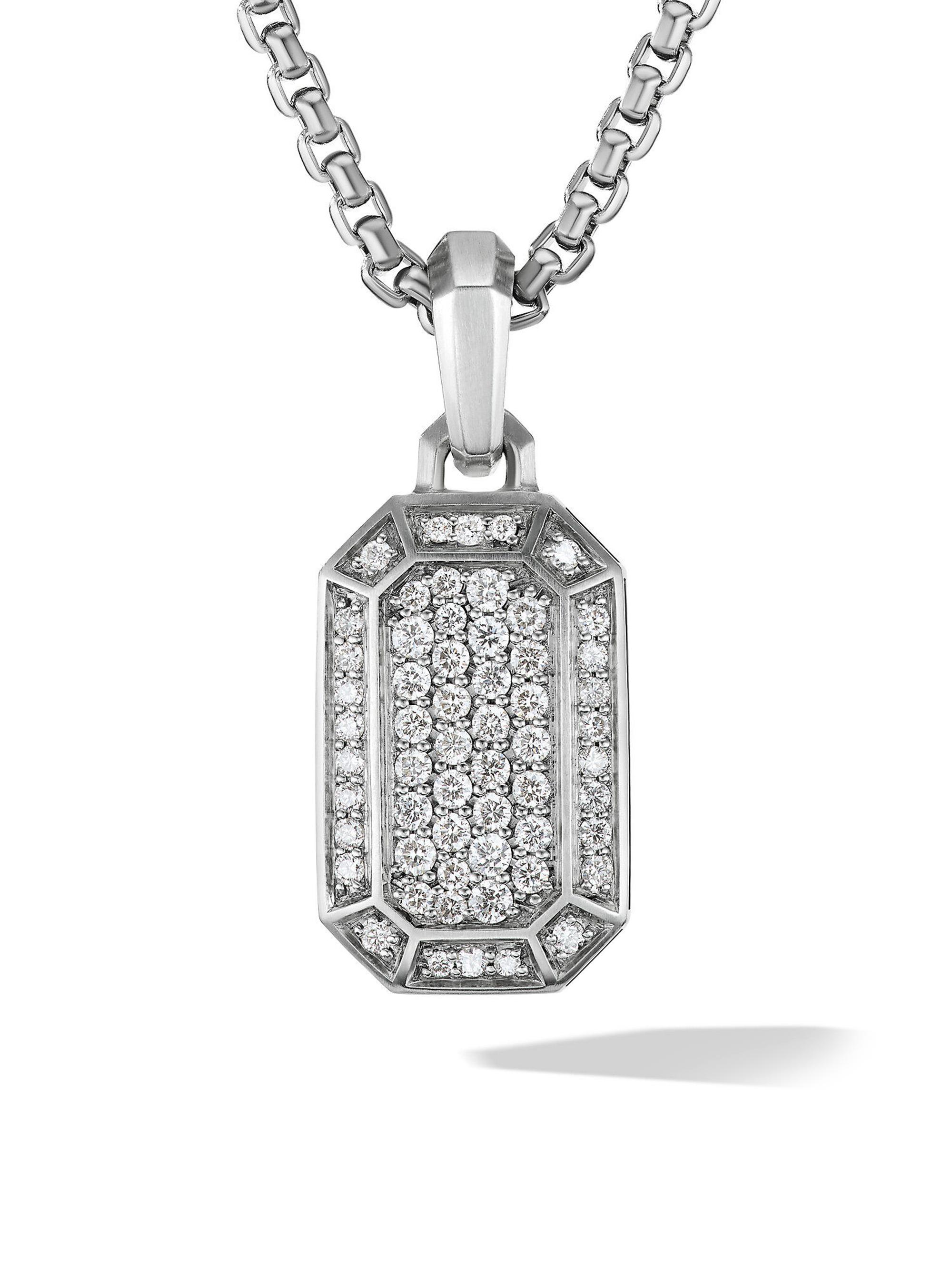 David Yurman Men's Streamline Amulet in Sterling Silver - Diamond