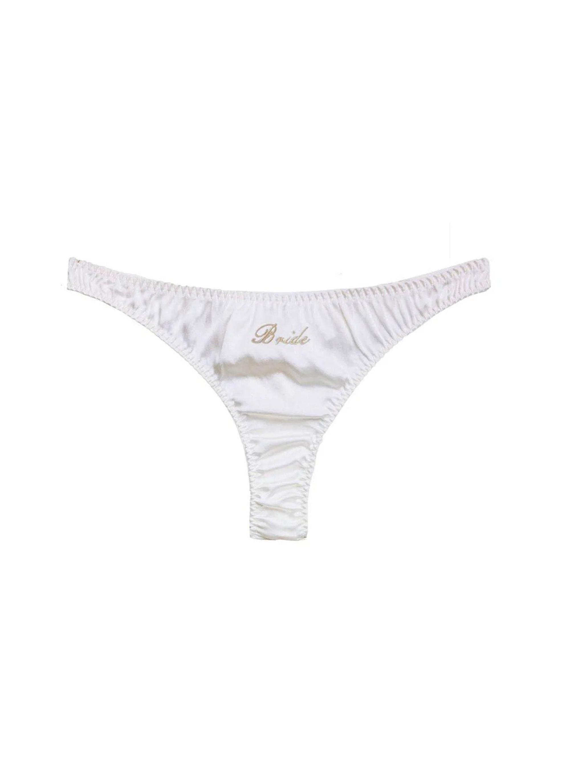 Fleur du Mal Women's Bridal Silk Luxe Thong -
