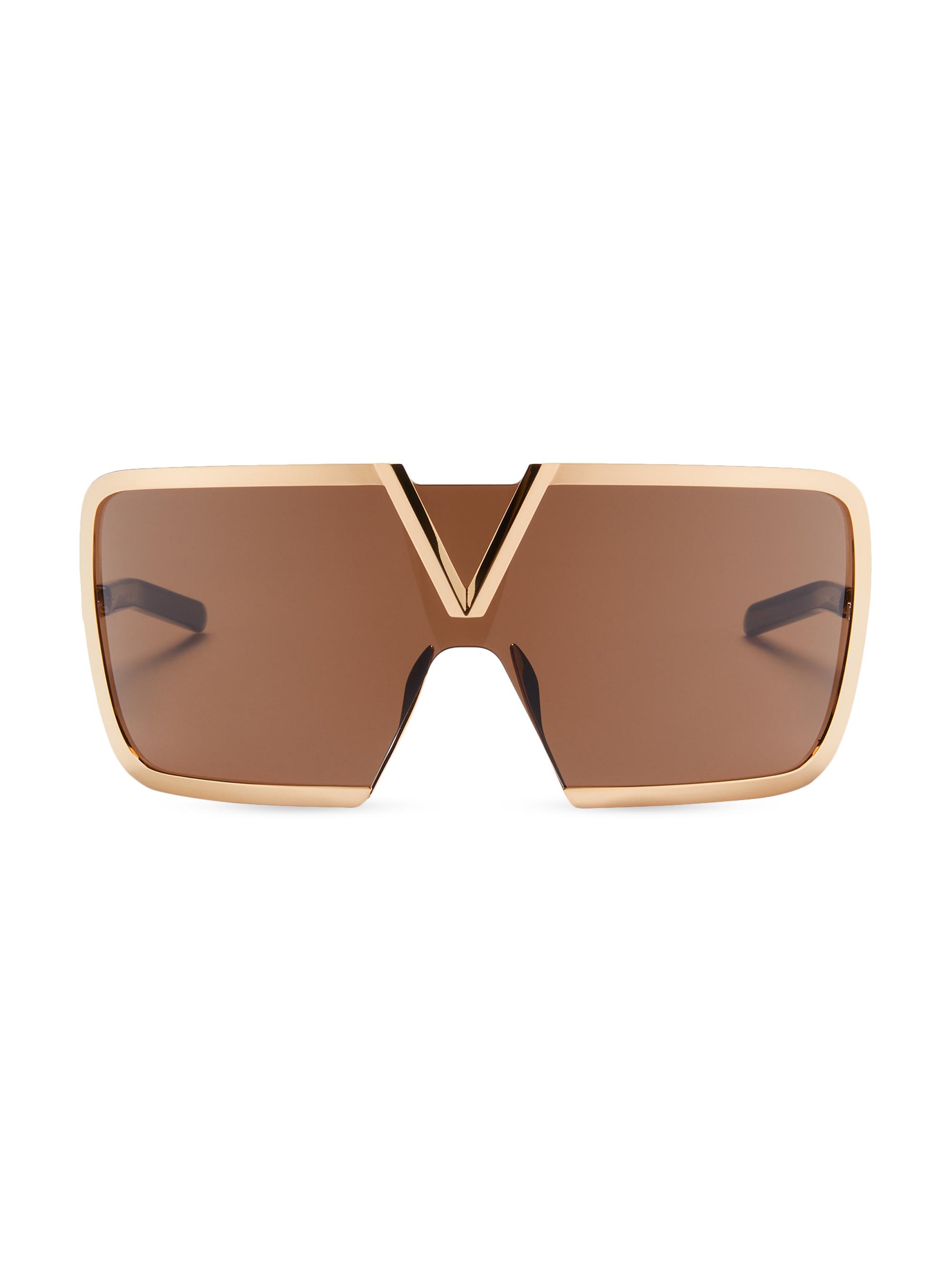 Lunettes De Soleil Valentino V-ROMASK VLS-120B - Or Clair / Verres Marron Foncé Anti-reflets
