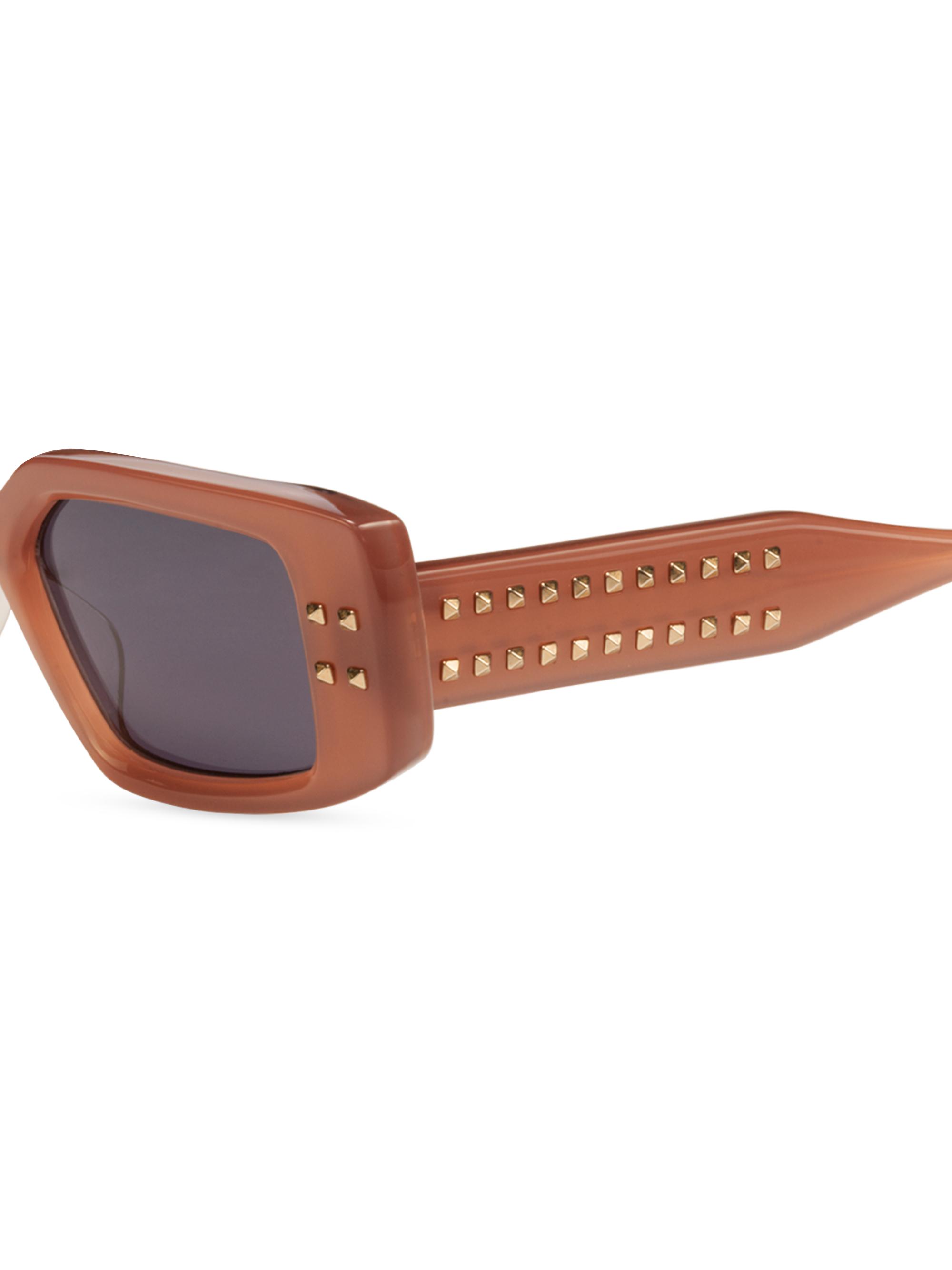 Valentino Garavani V-Cinque 53MM Rectangular Sunglasses | Saks