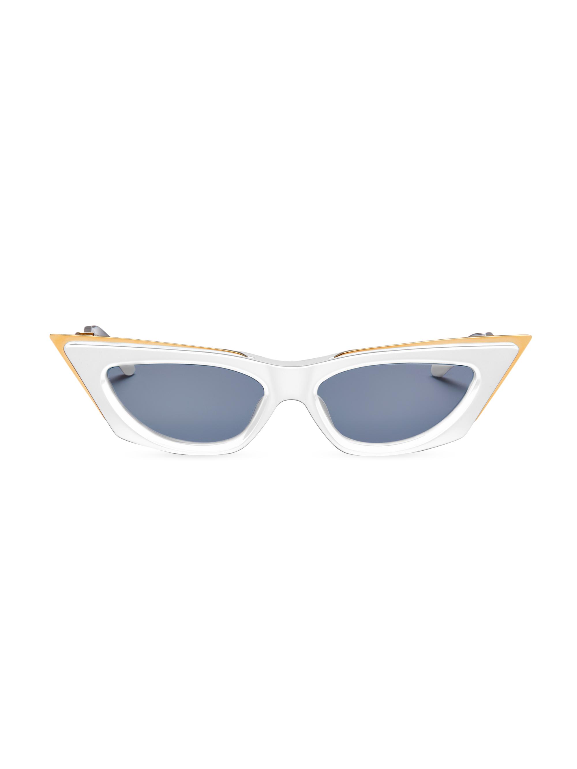 Valentino Garavani Women's V-Goldcut I 55MM Cat-Eye Sunglasses - White