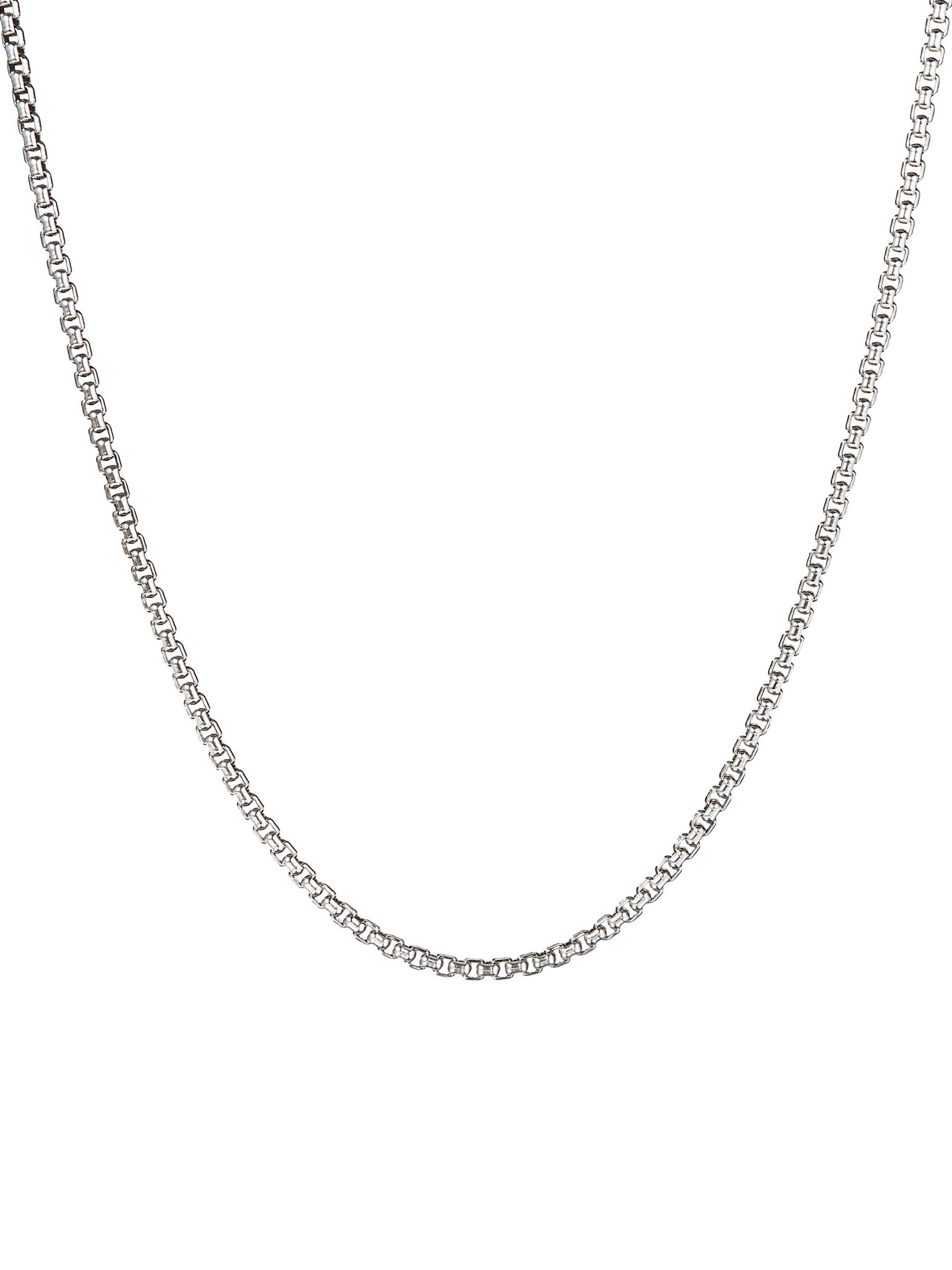 David Yurman Women's Sterling Silver Box Link Necklace - Silver
