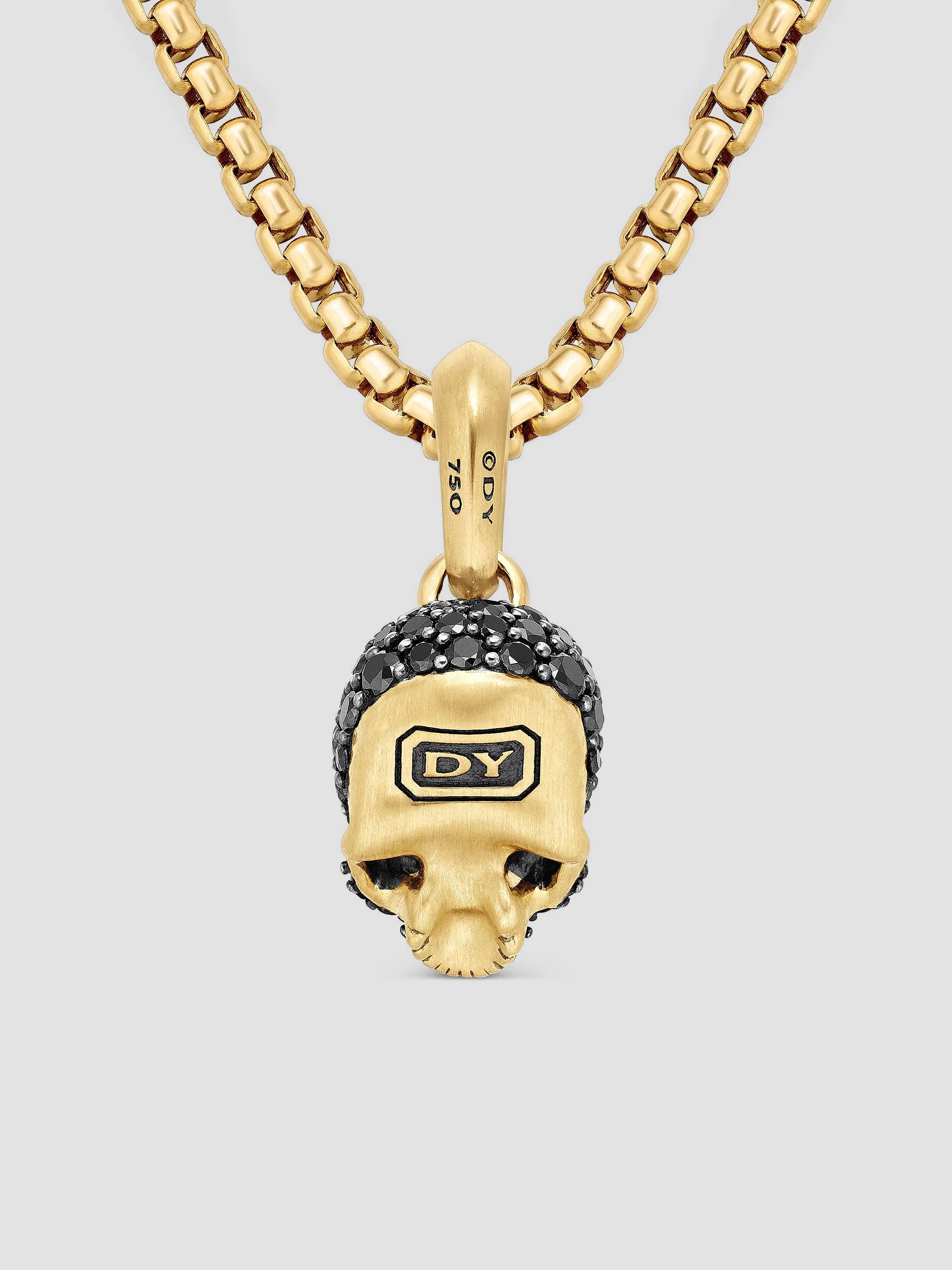 David Yurman Memento Mori Skull in Full Pavé Black Diamonds