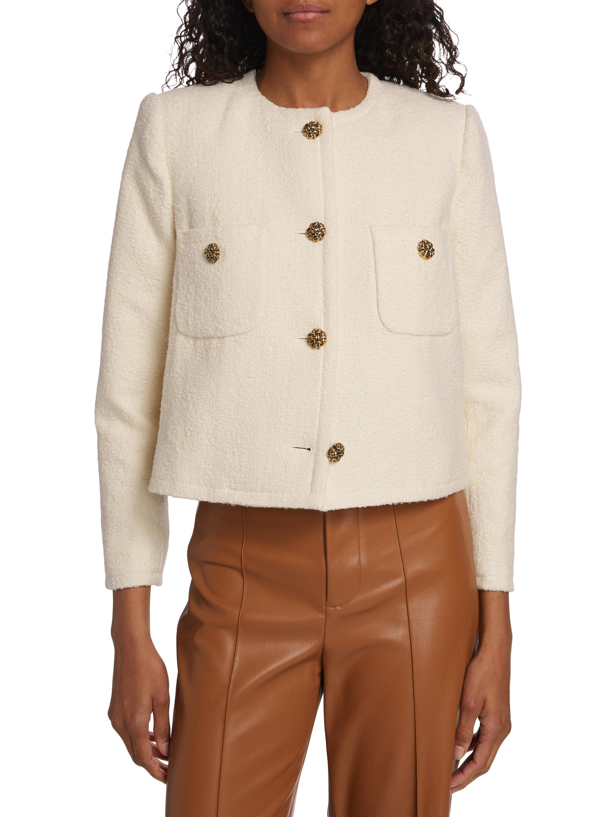 ba&sh Meredith Tweed Cotton-Blend Jacket | Saks Fifth Avenue