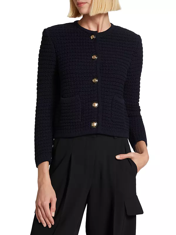Shop ba&sh Gaspard Knit Cotton-Blend Cardigan | Saks Fifth Avenue