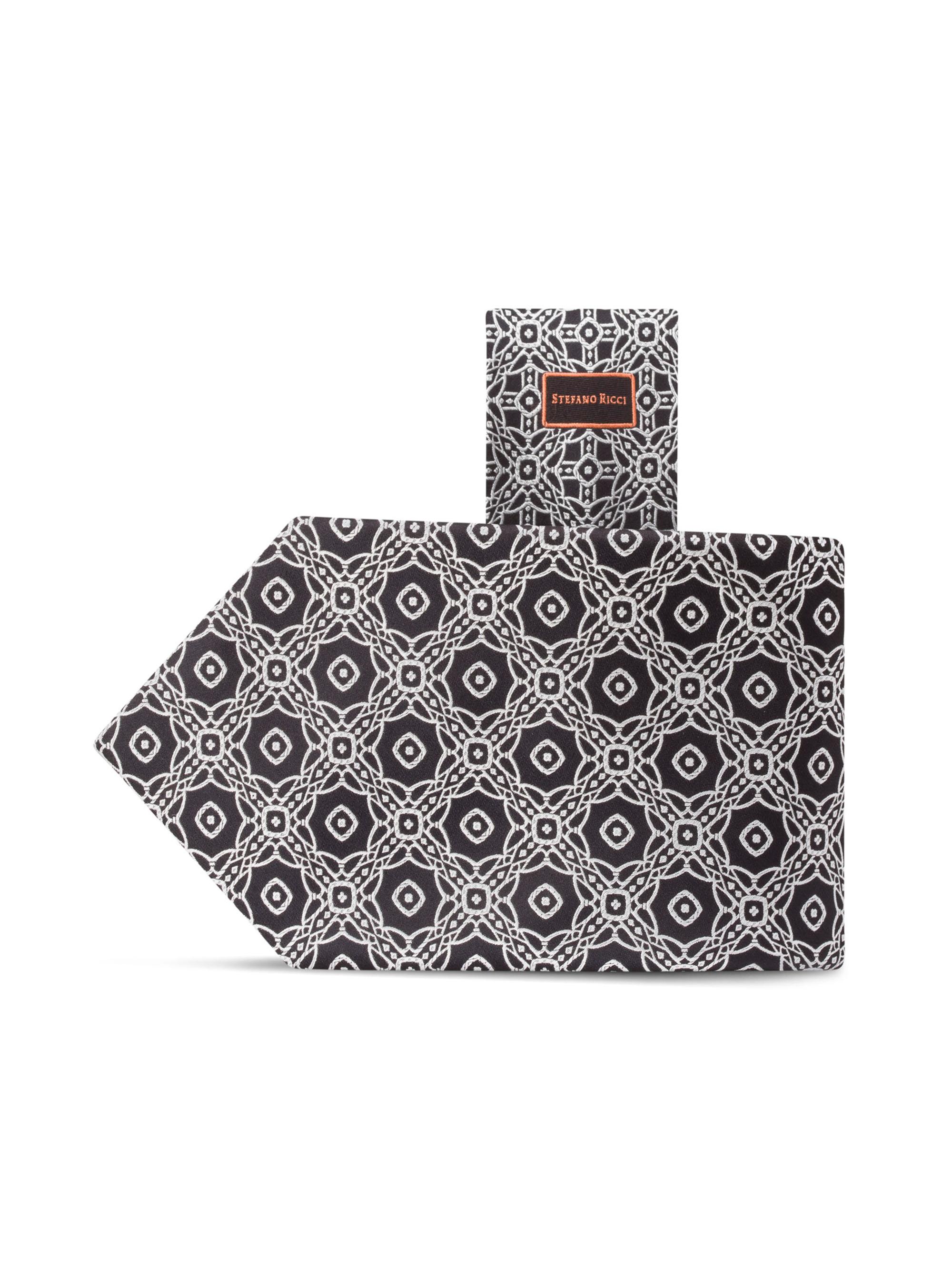 Stefano Ricci Men's Luxury Woven Silk Tie - Dark Grey