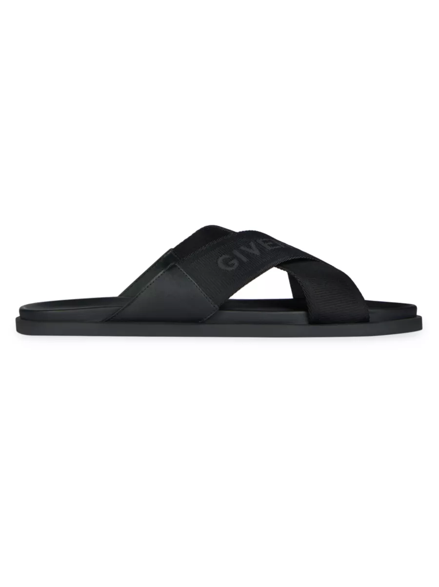 4G logo-embellished leather sandals - black - IT35