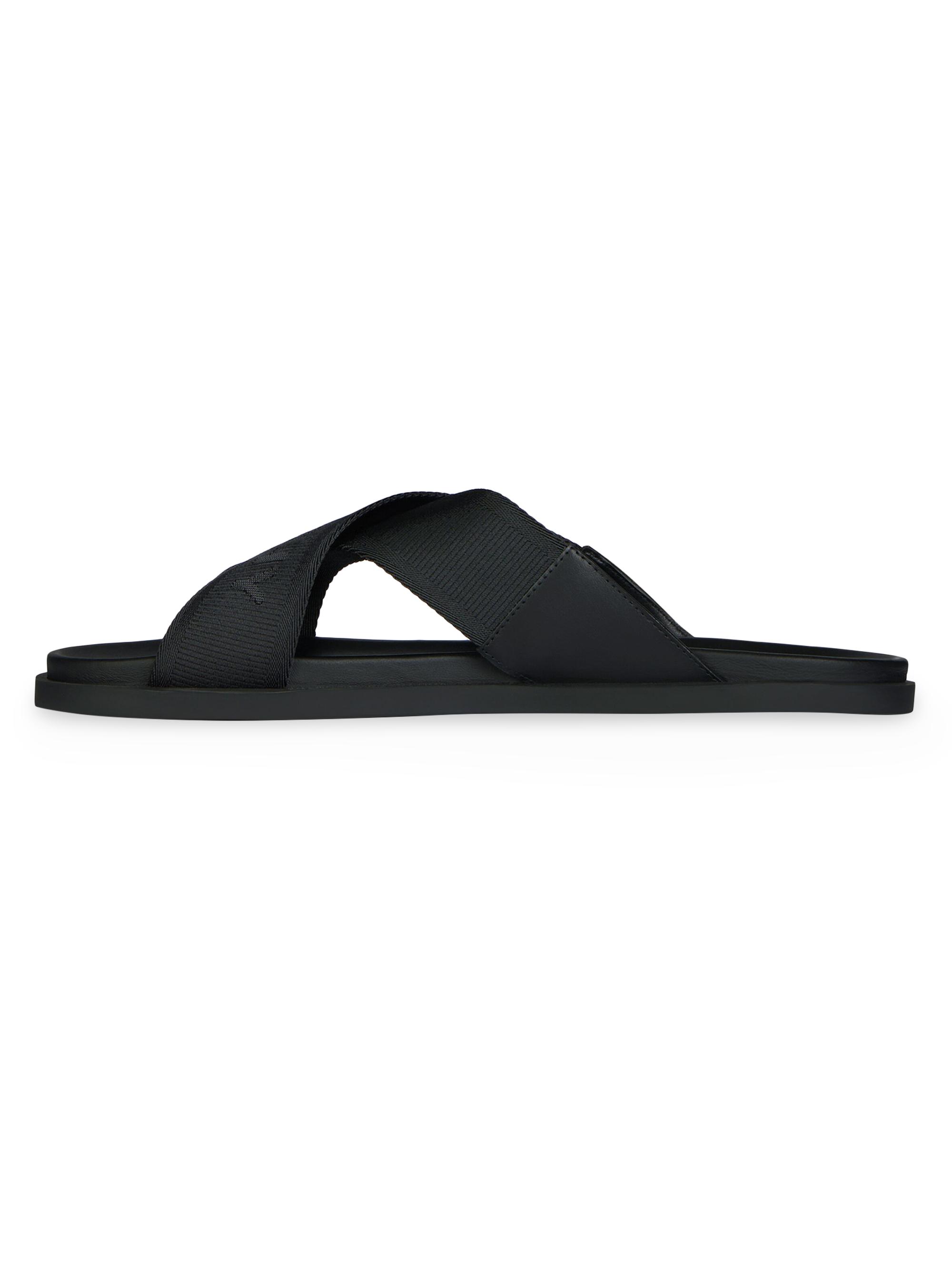 Givenchy G Plage Flat Sandals with Crossed Straps in Webbing