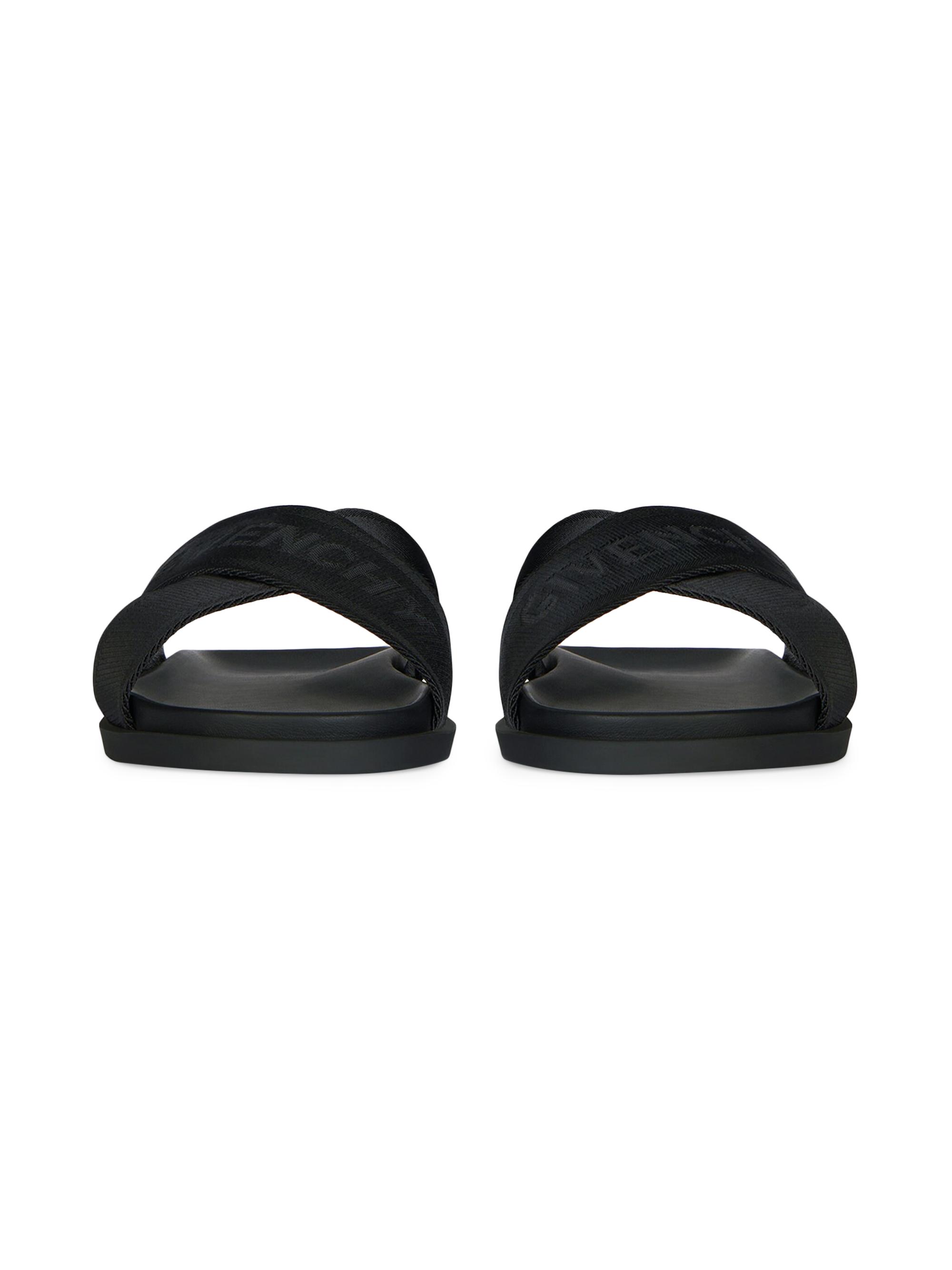 GIVENCHY Gクロッグ サンダル Givenchy G Plage Flat Sandals with Crossed Straps in Webbing