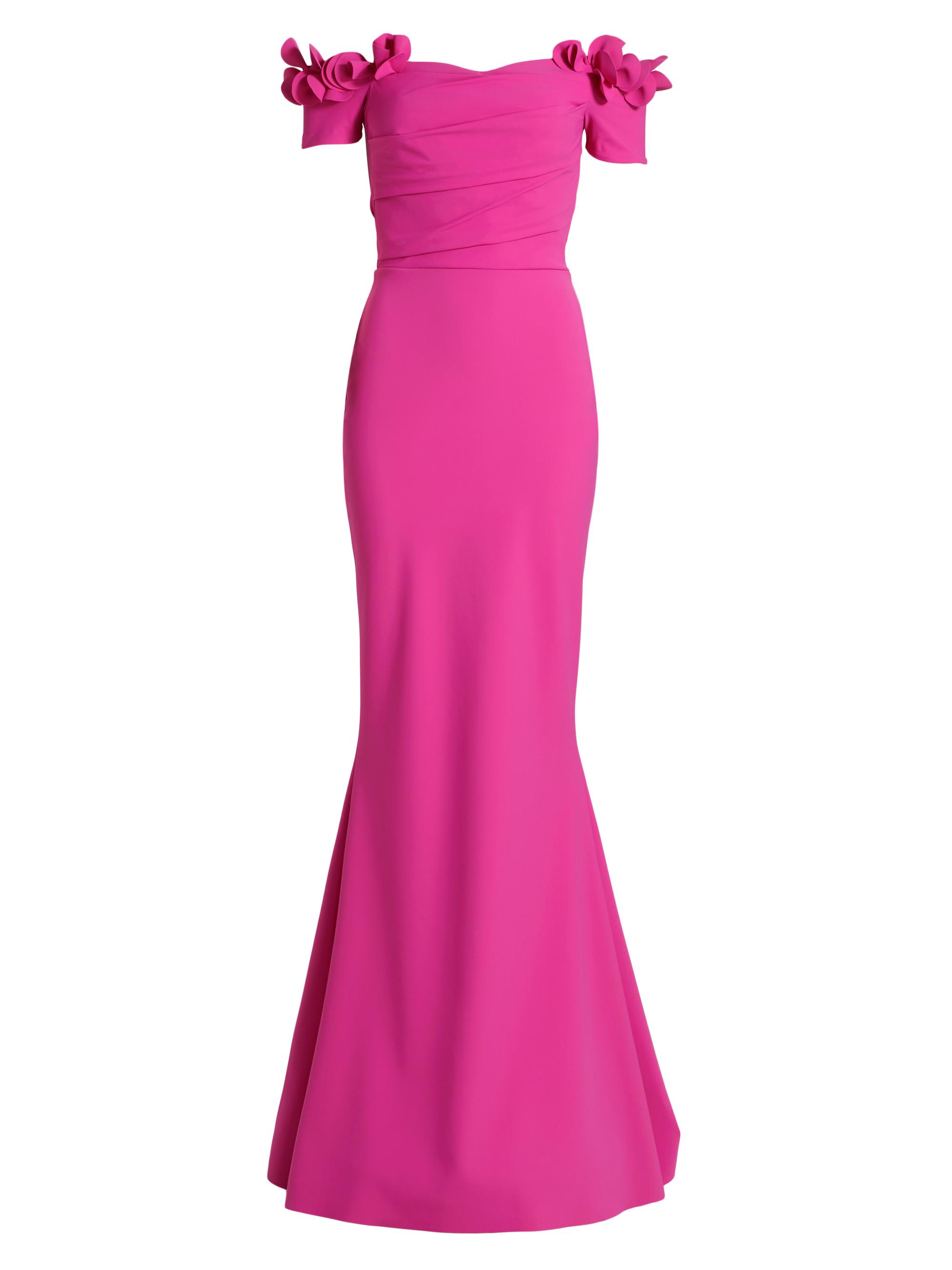 Chiara Boni La Petite Robe Women's Yiana Floral Appliqué Gown - Party Pink