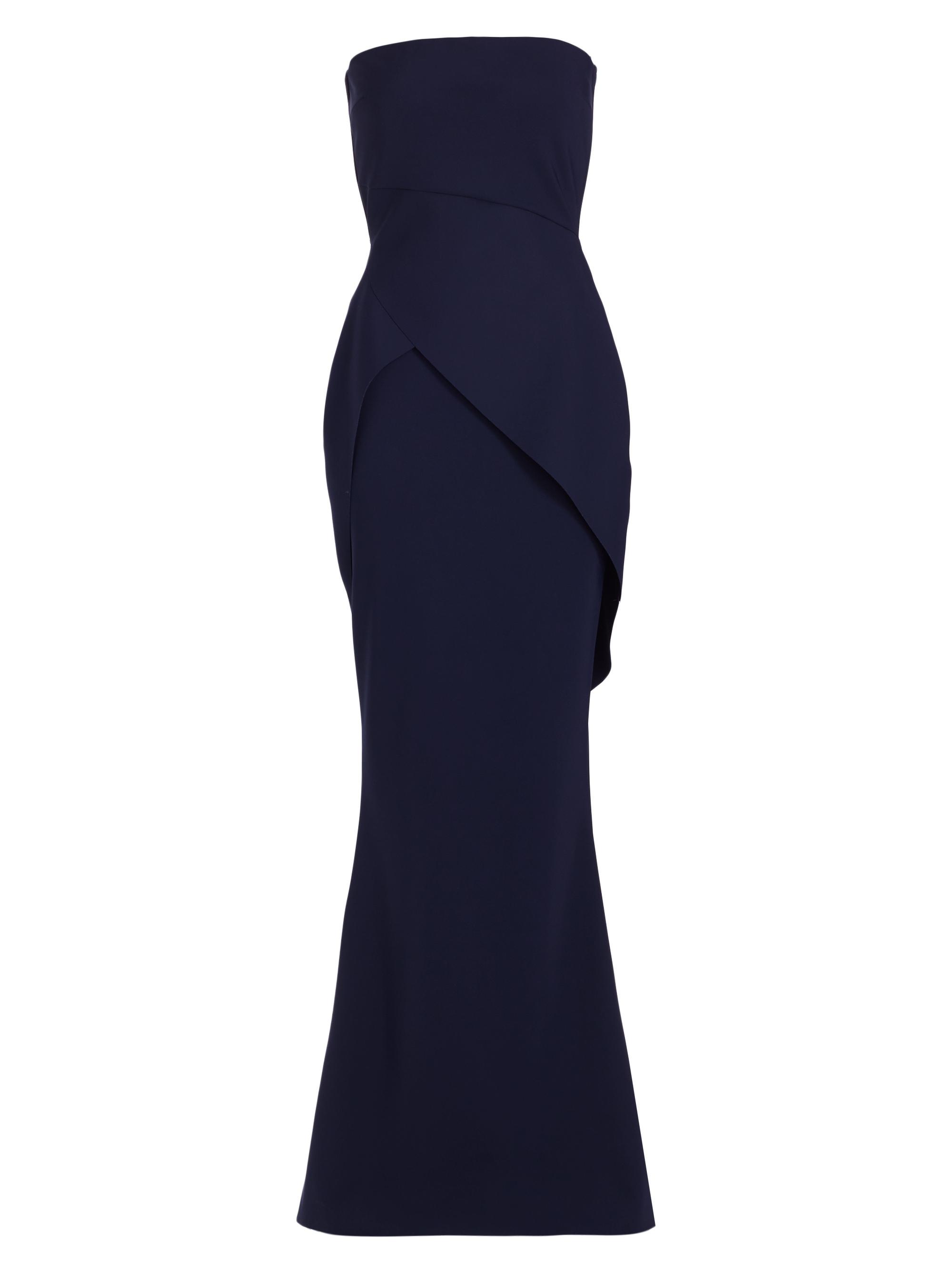 Chiara Boni La Petite Robe Women's Gafar Strapless Overlay Gown - Blue Notte