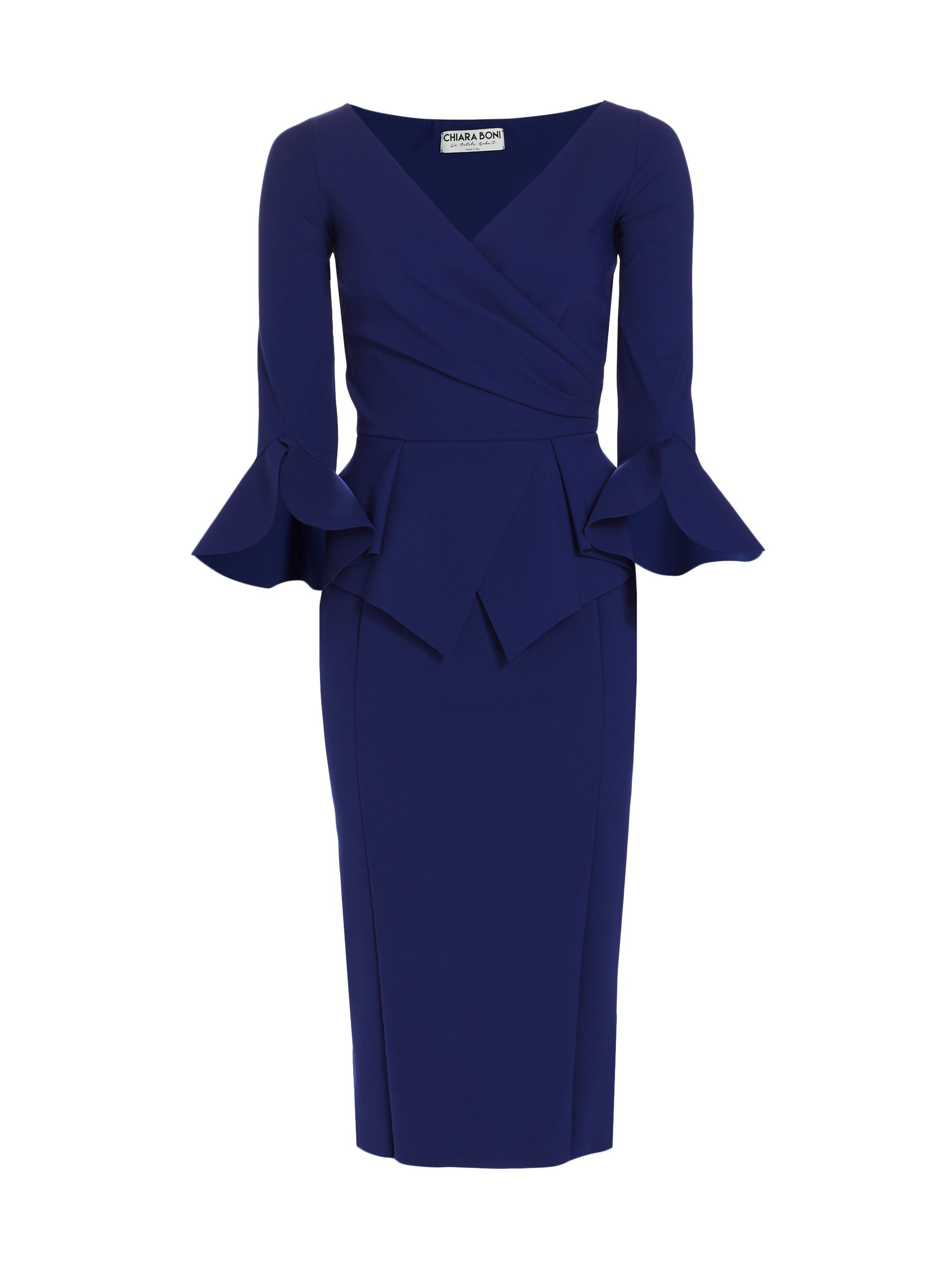 Chiara Boni La Petite Robe Women's Trandy Peplum Cocktail Midi-Dress - Iris