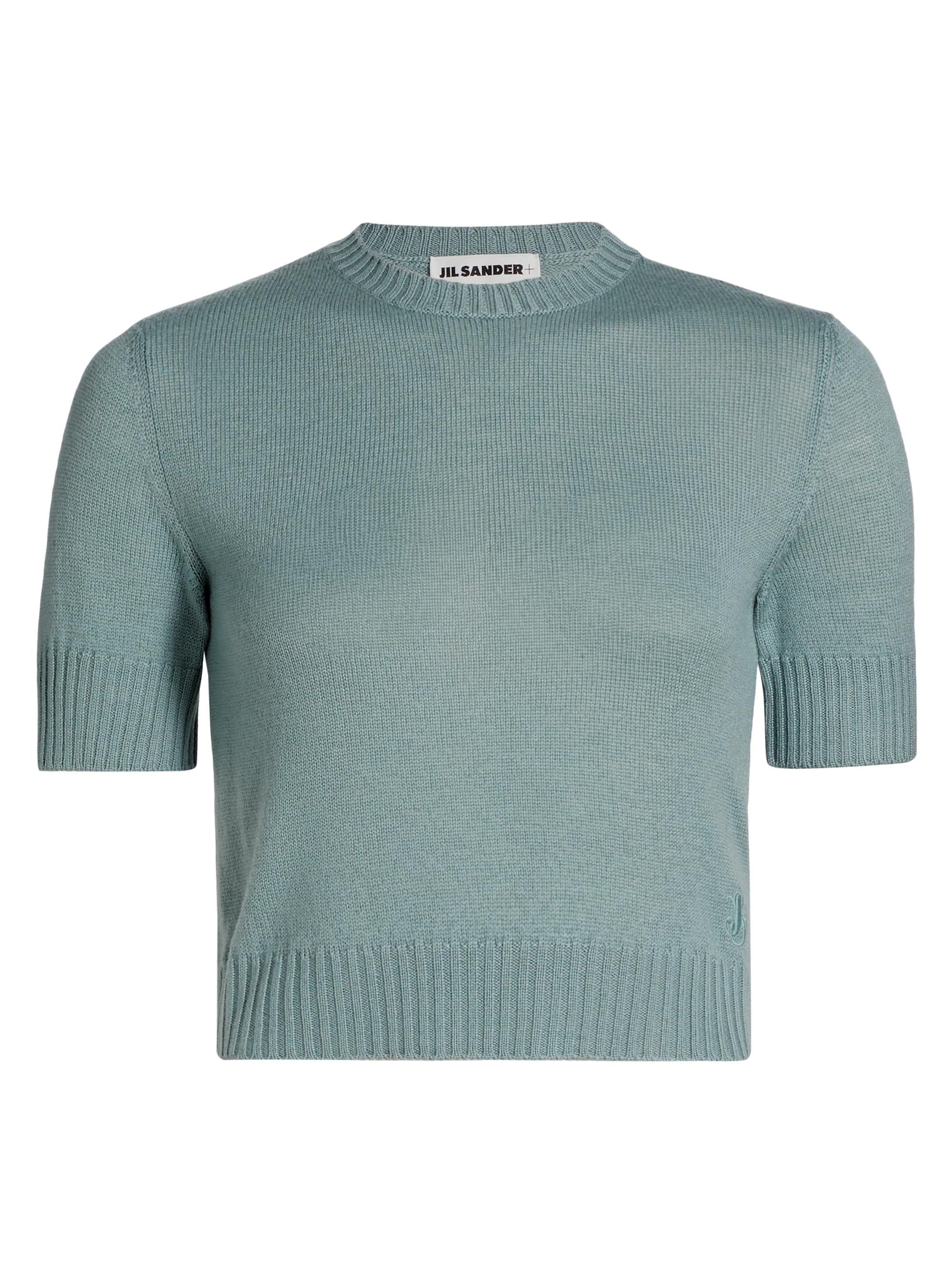 Jil Sander Women's Cropped Wool Sweater - Natural