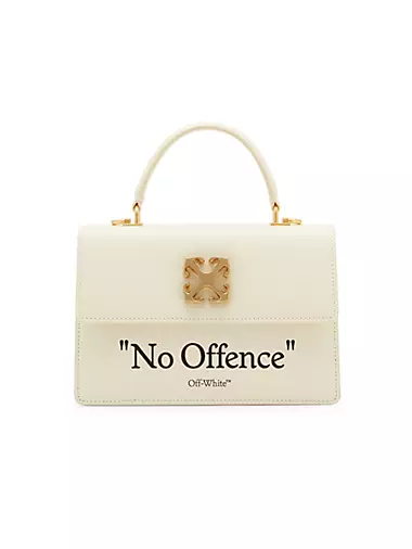 OFF-WHITE Jitney 1.4 Top Handle Met Quote Bag in Black & White