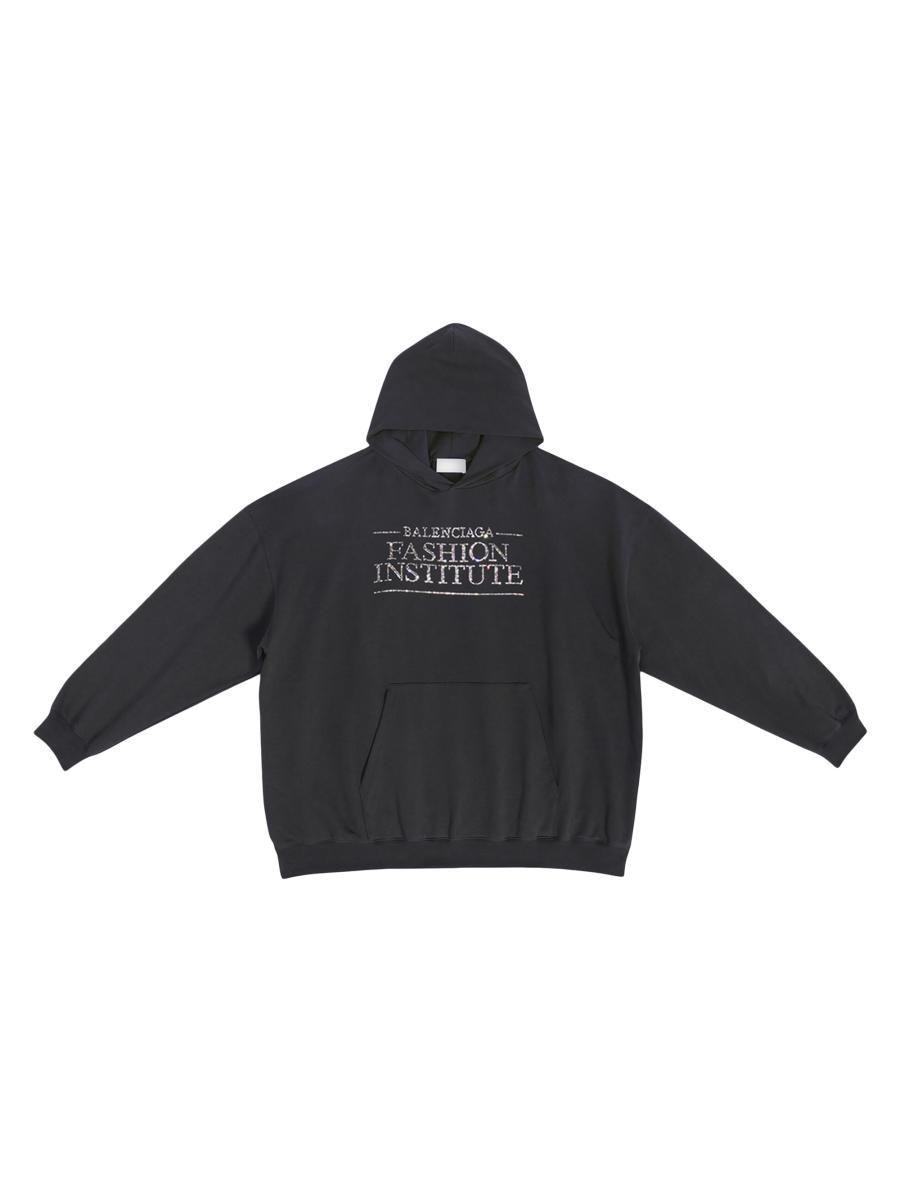 関税送料込み BALENCIAGA BB GARDEROBE HOODIE ラージフィット Men's Bb Garderobe Hoodie Large Fit in Black | Balenciaga US