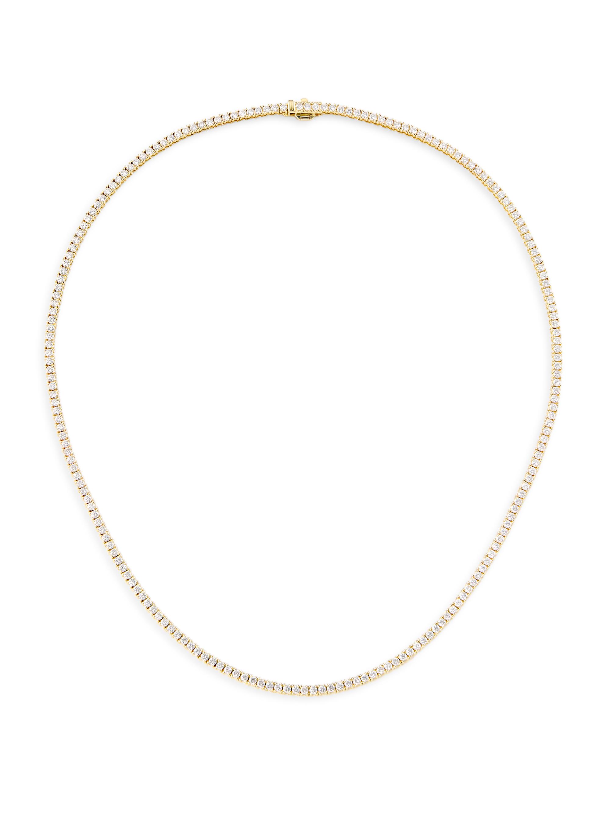 Saks Fifth Avenue Collection Women's 14K Gold & 5.56 TCW Diamond Tennis Necklace - Yellow Gold