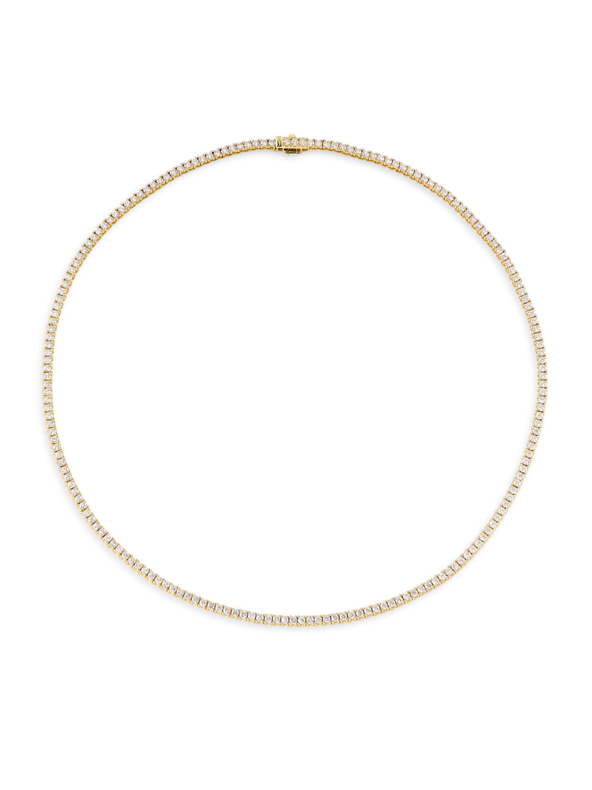 Saks Fifth Avenue Collection Women's 14K Gold & 5.0 TCW Diamond Tennis Necklace - Yellow Gold