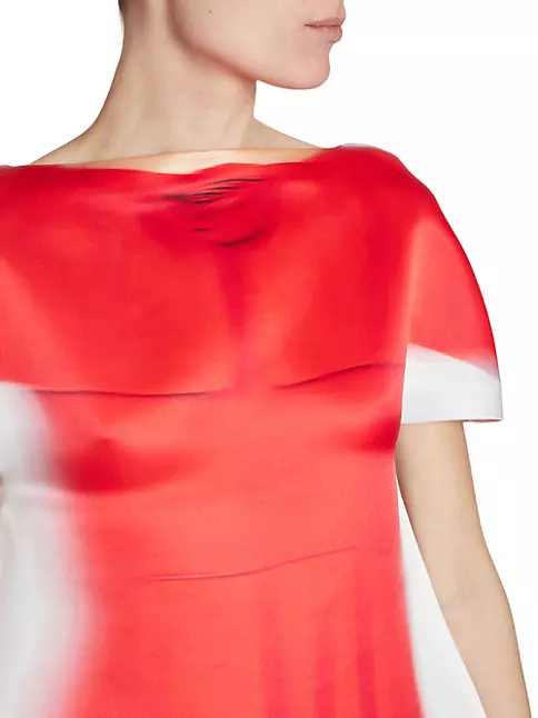 Burberry Kids Monogram Print Silk Dress - Red