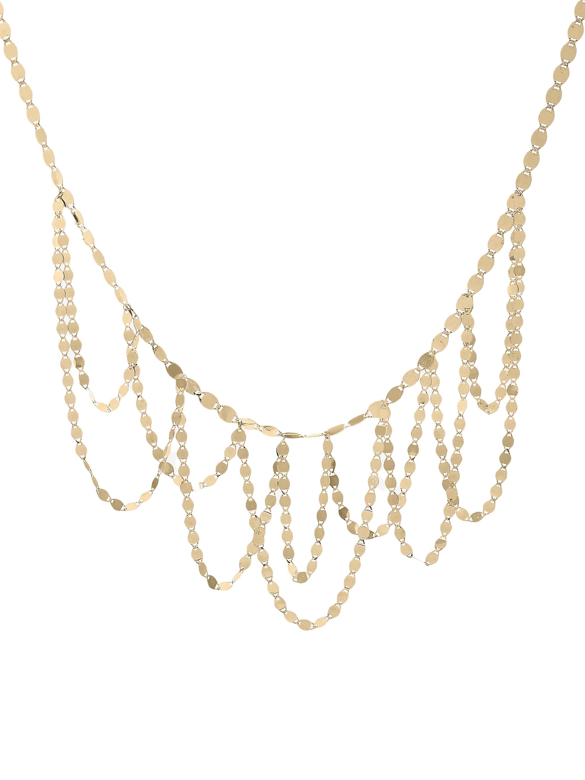 Lana Women's Drapping Nude Stiletto 14K Yellow Gold Chain Necklace - Yellow Gold