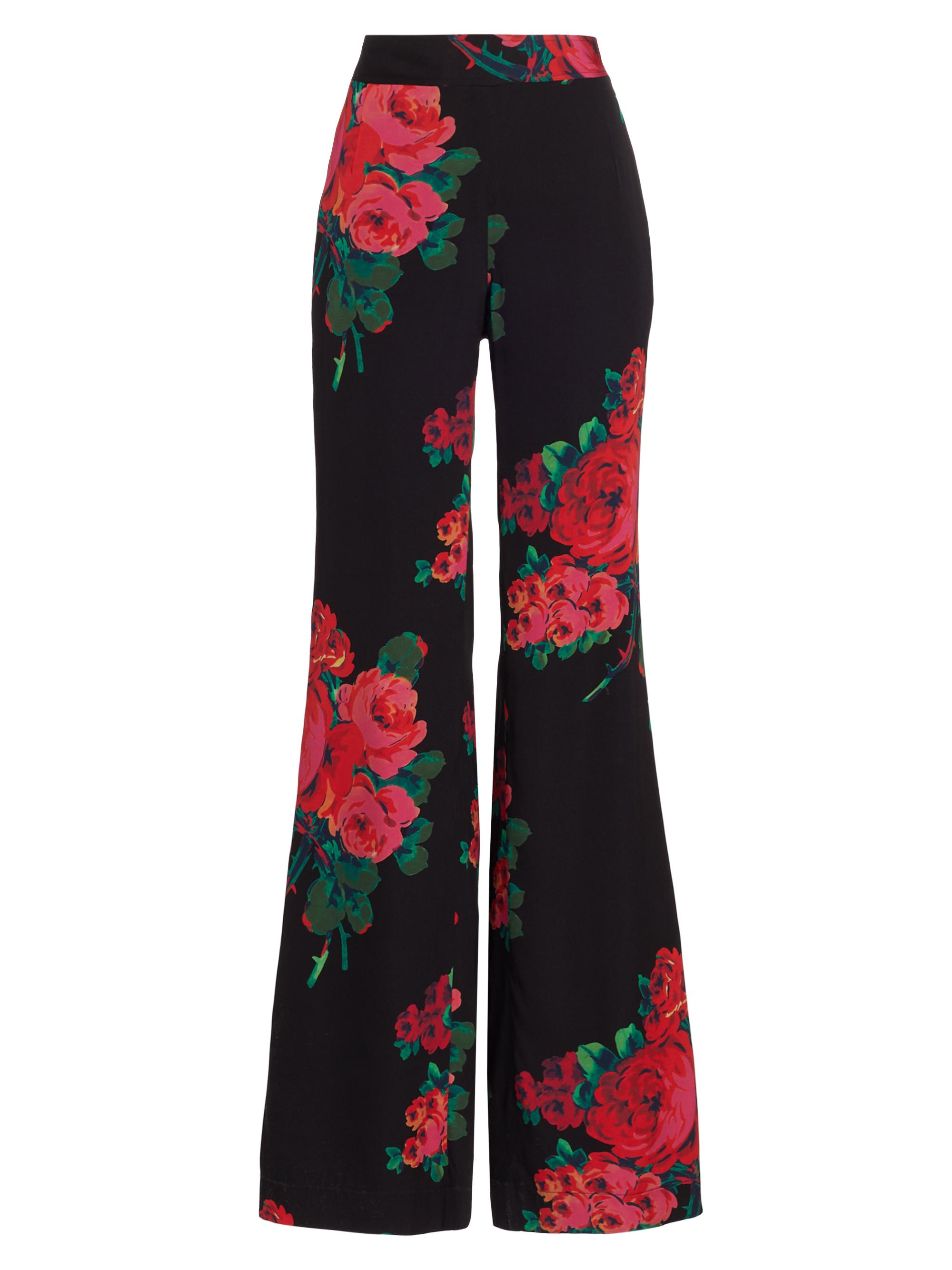 Libertine Women's Seville Rose Slim Aarons Pants - Black Multi