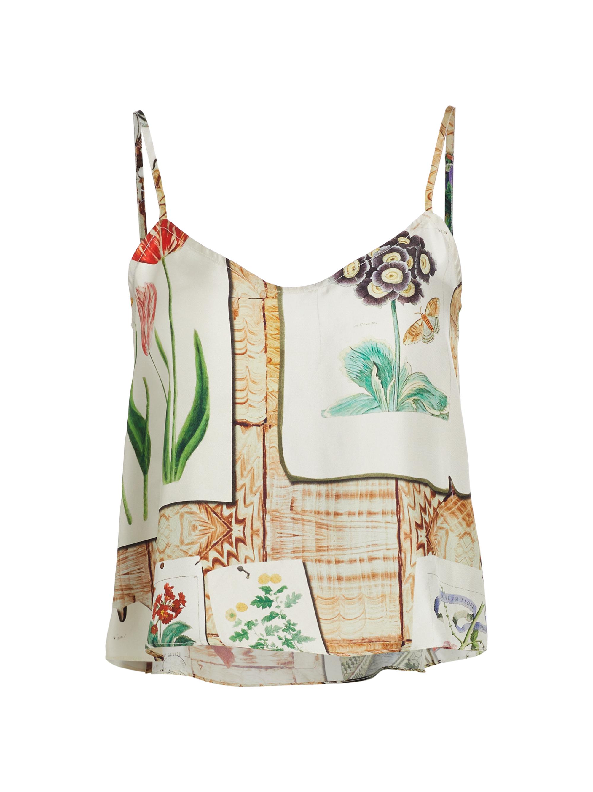 Libertine Women's Colefax Silk Camisole - Tan Multi