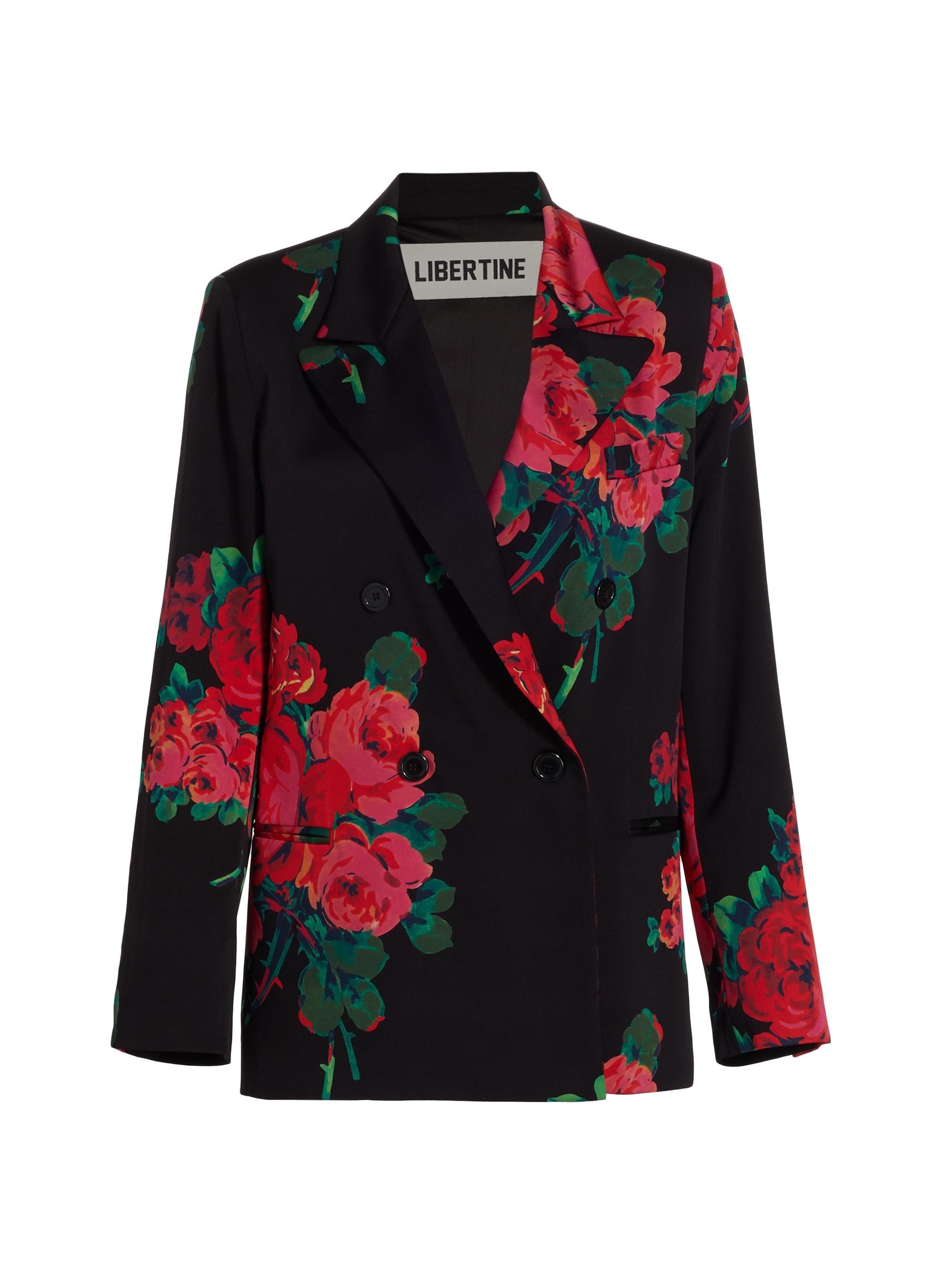 Libertine Women's Seville Rose Double-Breasted Jacket - Black Multi