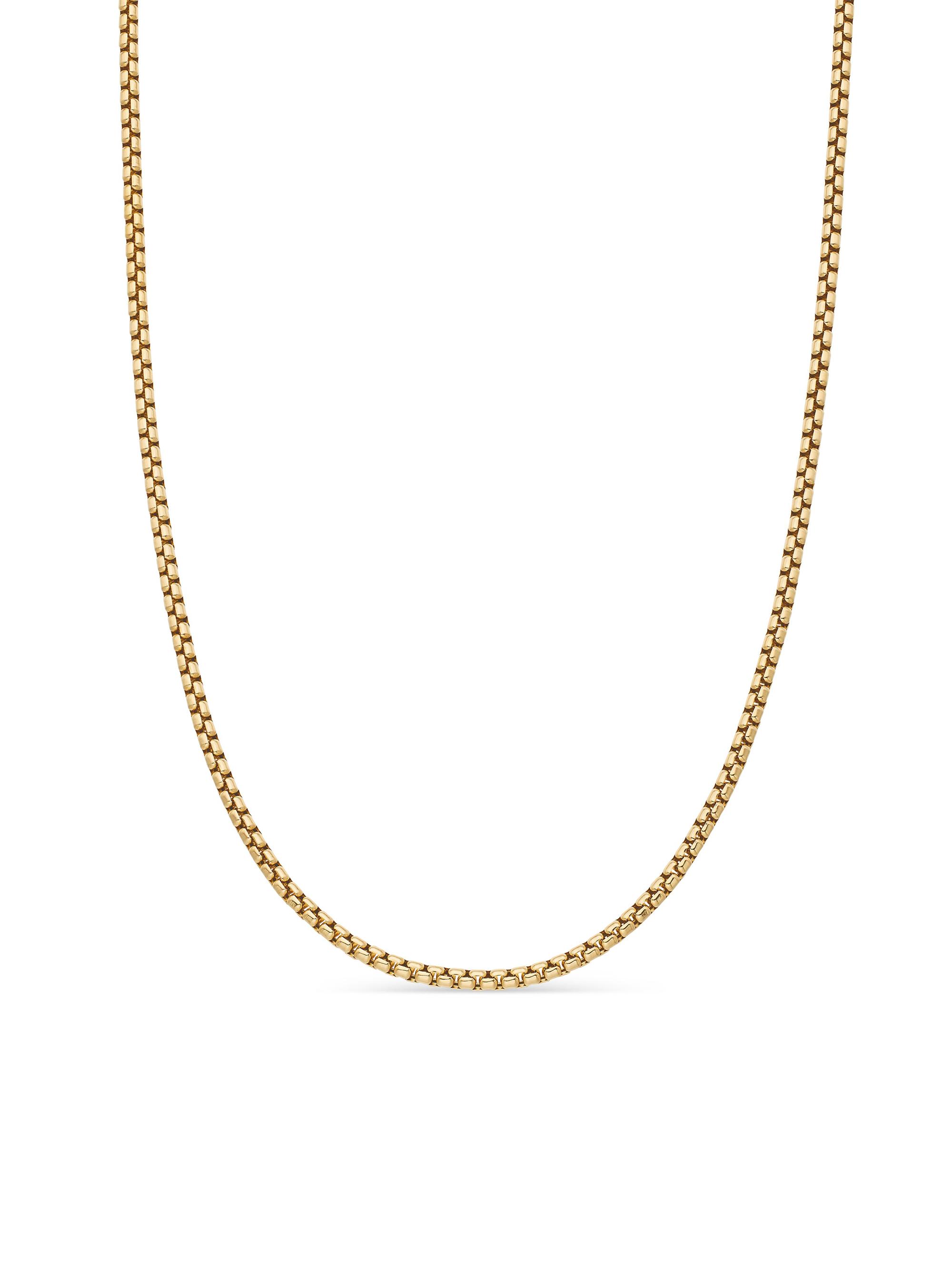 David Yurman Men's Box Chain Necklace in 18K Yellow Gold, 2.7mm - Gold