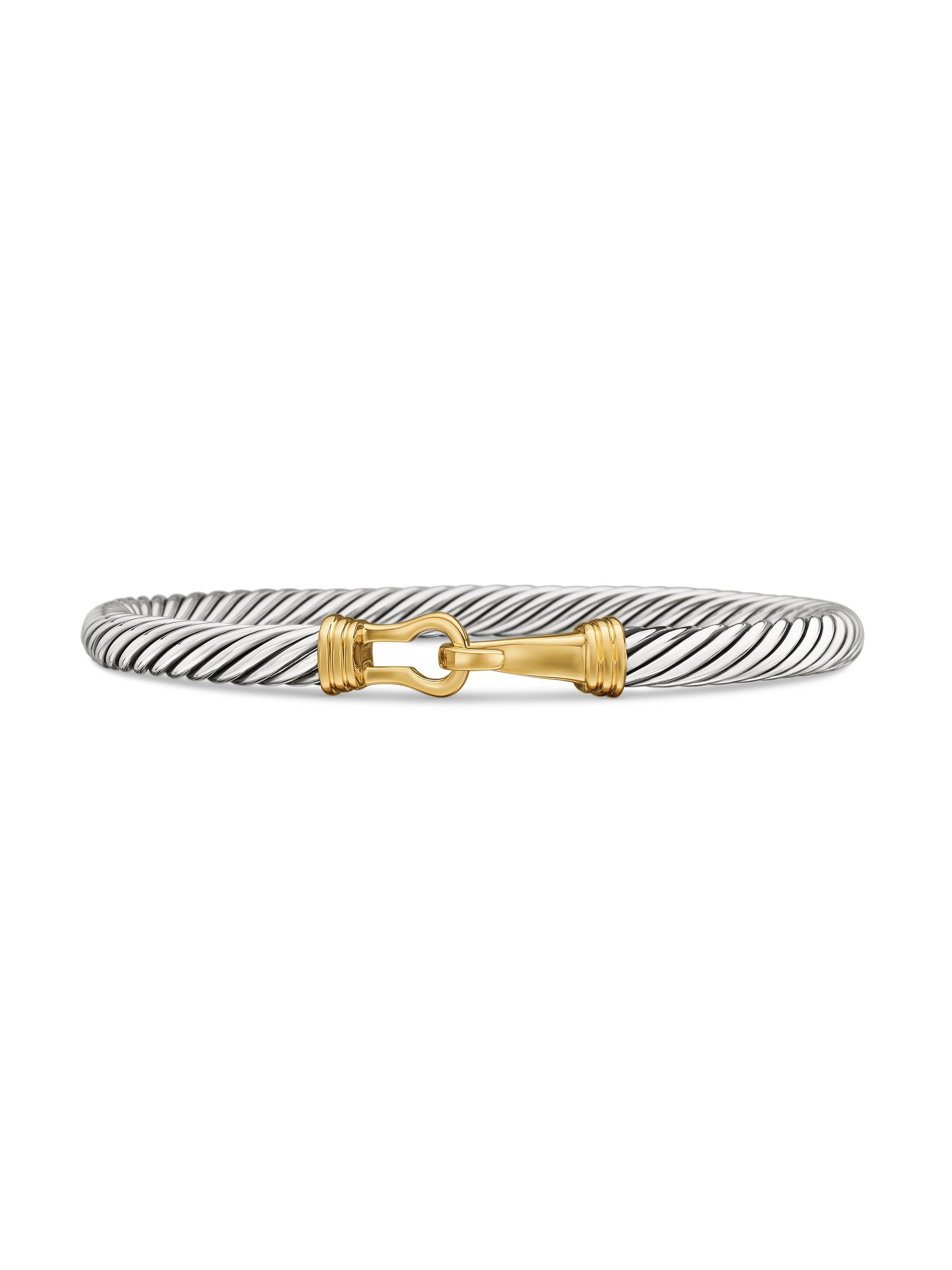 David Yurman Women's Buckle Classic Cable Bracelet in Sterling Silver - Silver