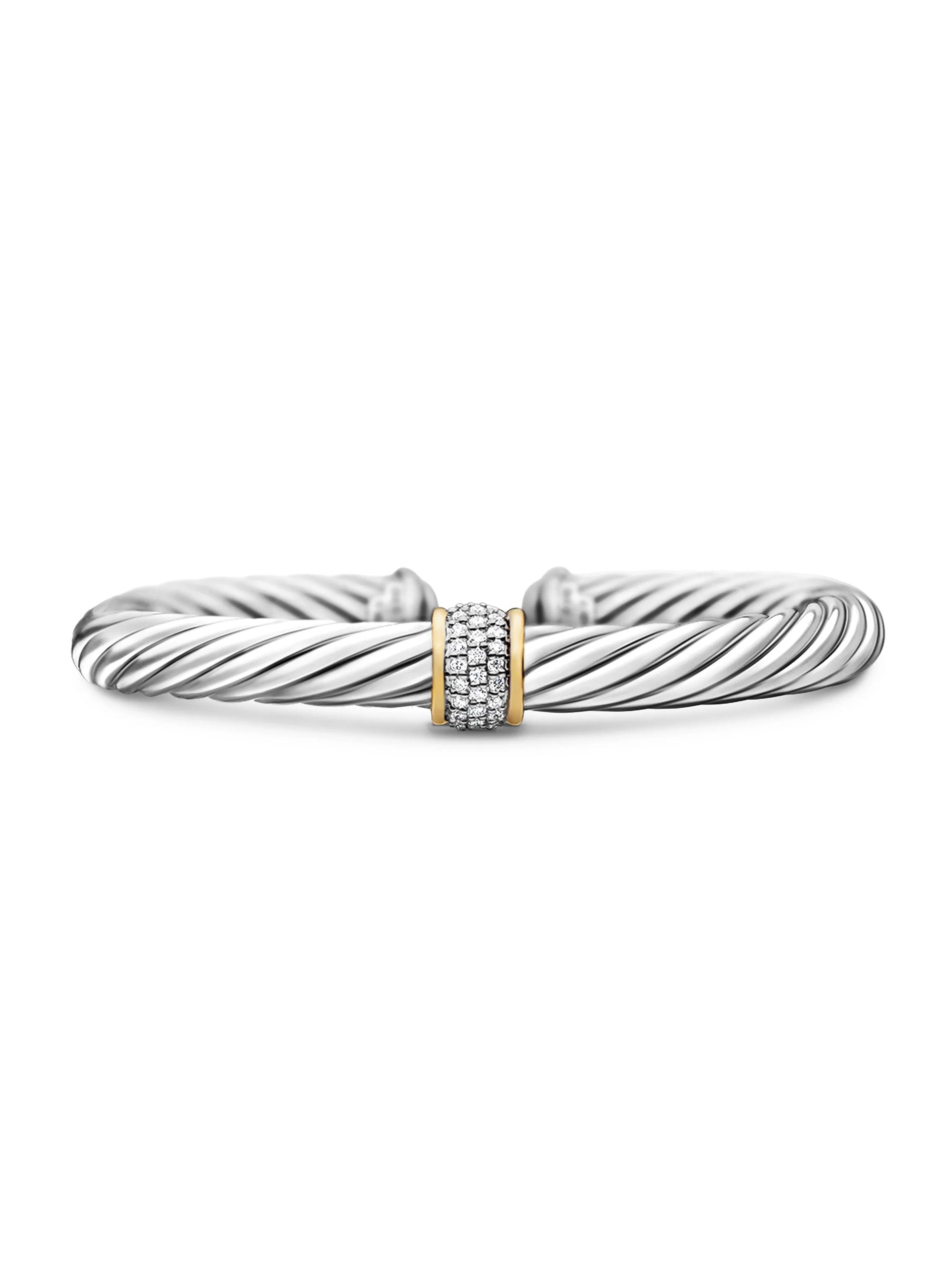 David Yurman Women's Classic Cable Station Bracelet in Sterling Silver
