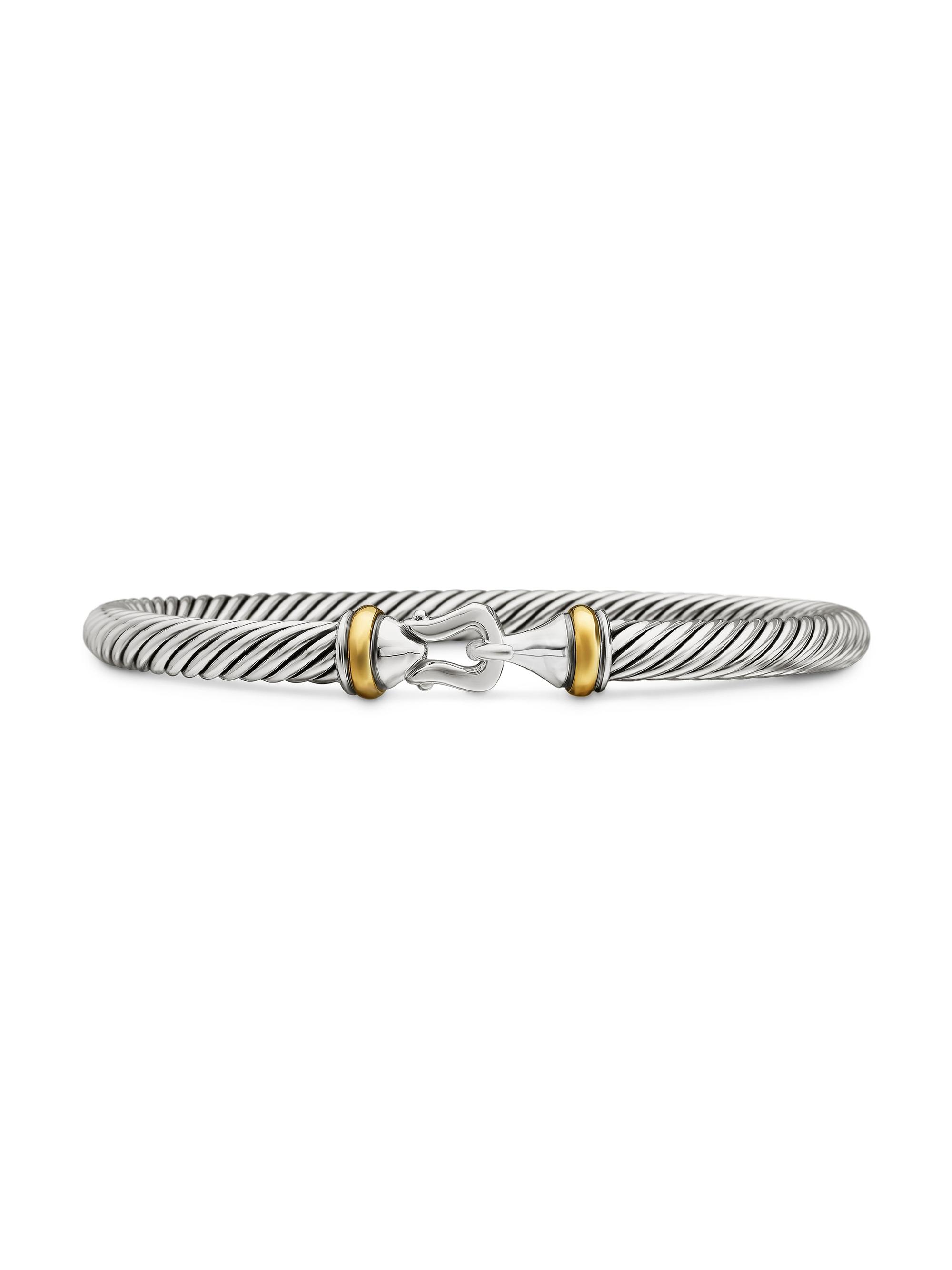 David Yurman Women's Buckle Classic Cable Bracelet in Sterling Silver - Silver