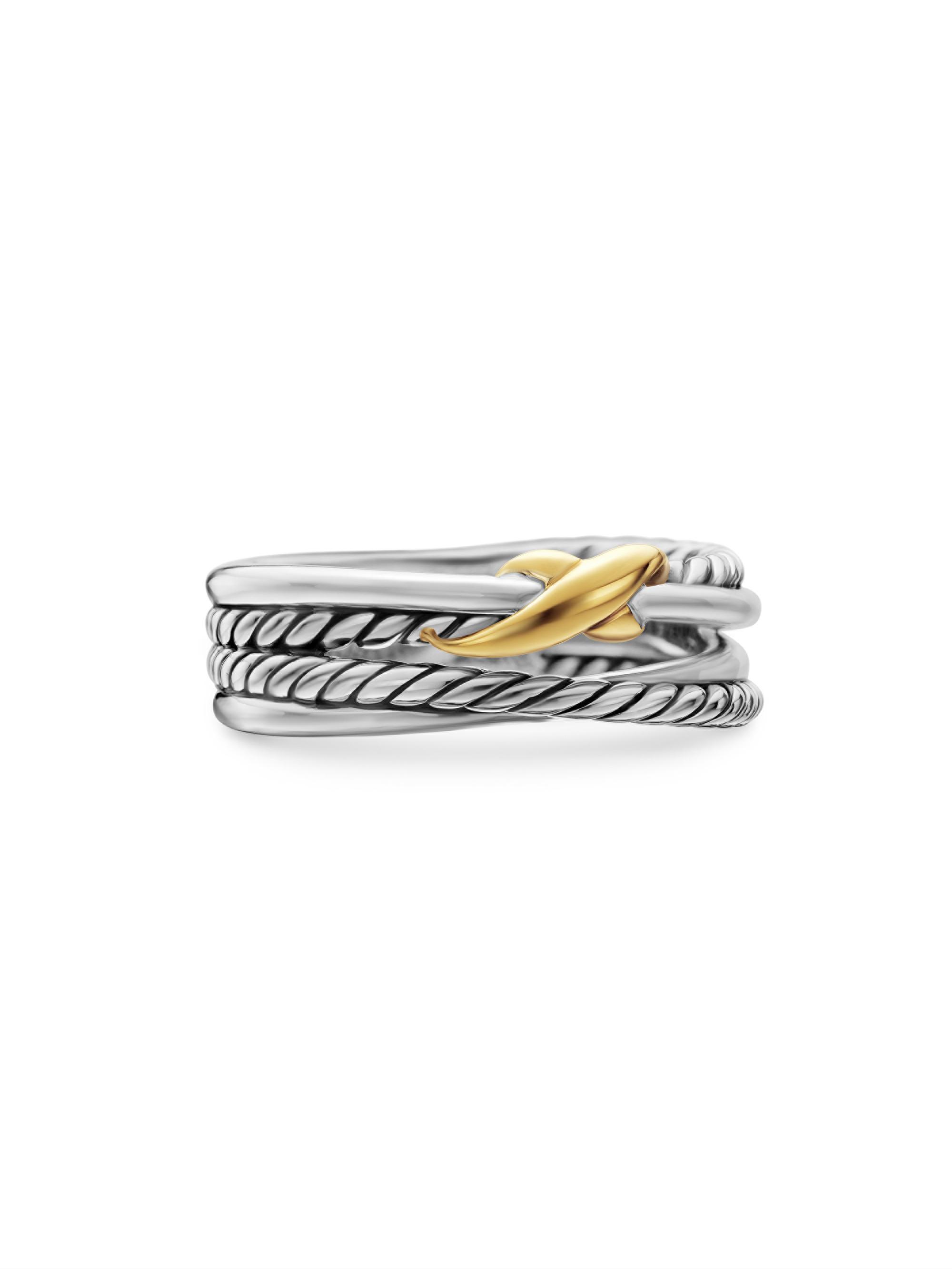 David Yurman Women's X Crossover Band Ring in Sterling Silver - Silver