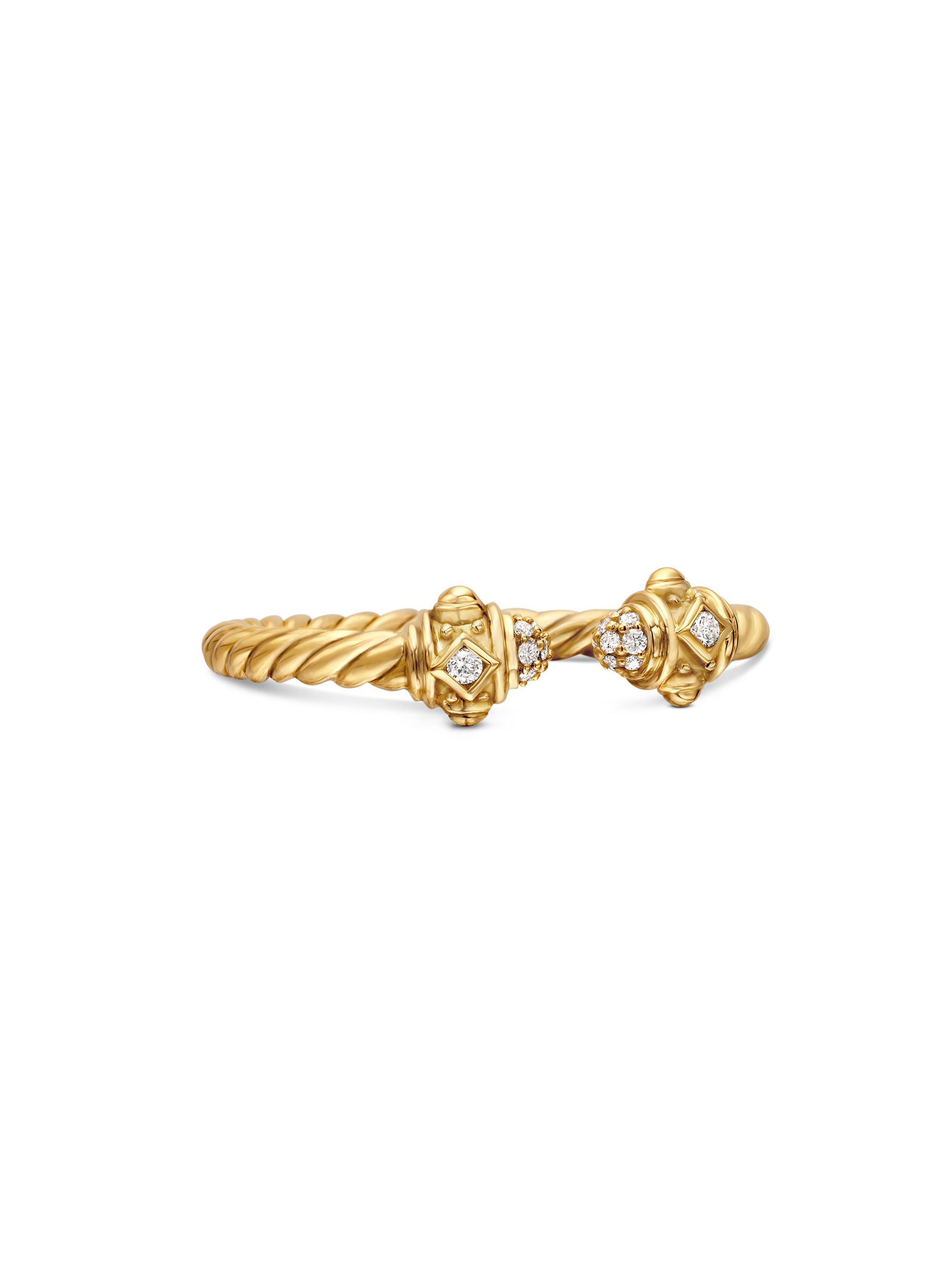 David Yurman Women's Renaissance Open Ring in 18K Gold With Gemstones - Diamond